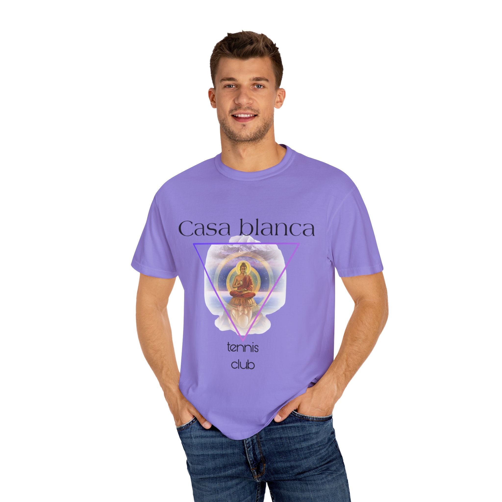Casa Blanca Tennis Club T-Shirt | Unisex, Garment-Dyed, Casual Wear, Summer Outfit, Tennis Enthusiast Gift, Sporty Style