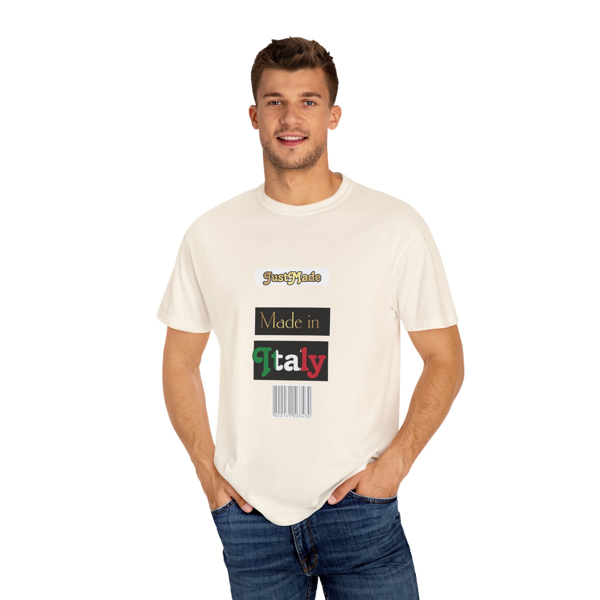 Italian-Inspired Unisex T-Shirt, Just Made Design, Perfect for Travel, Gifts, Casual Wear, Unique Fashion Statement