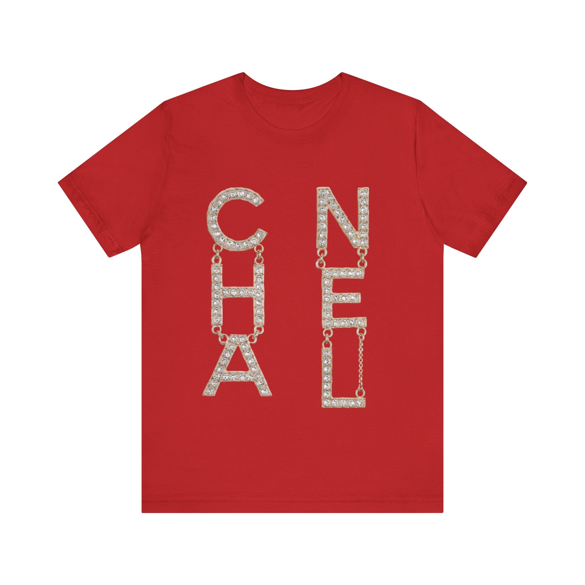 Chic Short Sleeve Tee with Designer-Inspired Text, Trendy Streetwear, Fashion Statement, Gift for Fashion Lovers, Casual Wear, [...]
