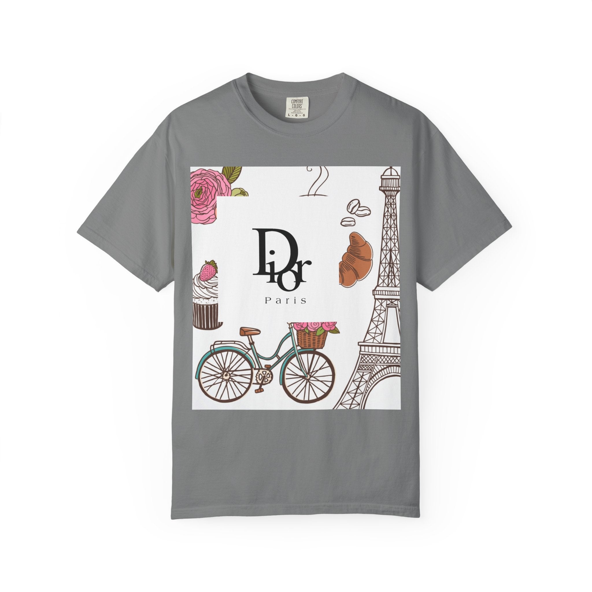 Parisian Chic Garment-Dyed T-Shirt with Bicycle and Eiffel Tower Design, Unisex Tee for Travel Lovers, Perfect Gift for Birthdays, [...]