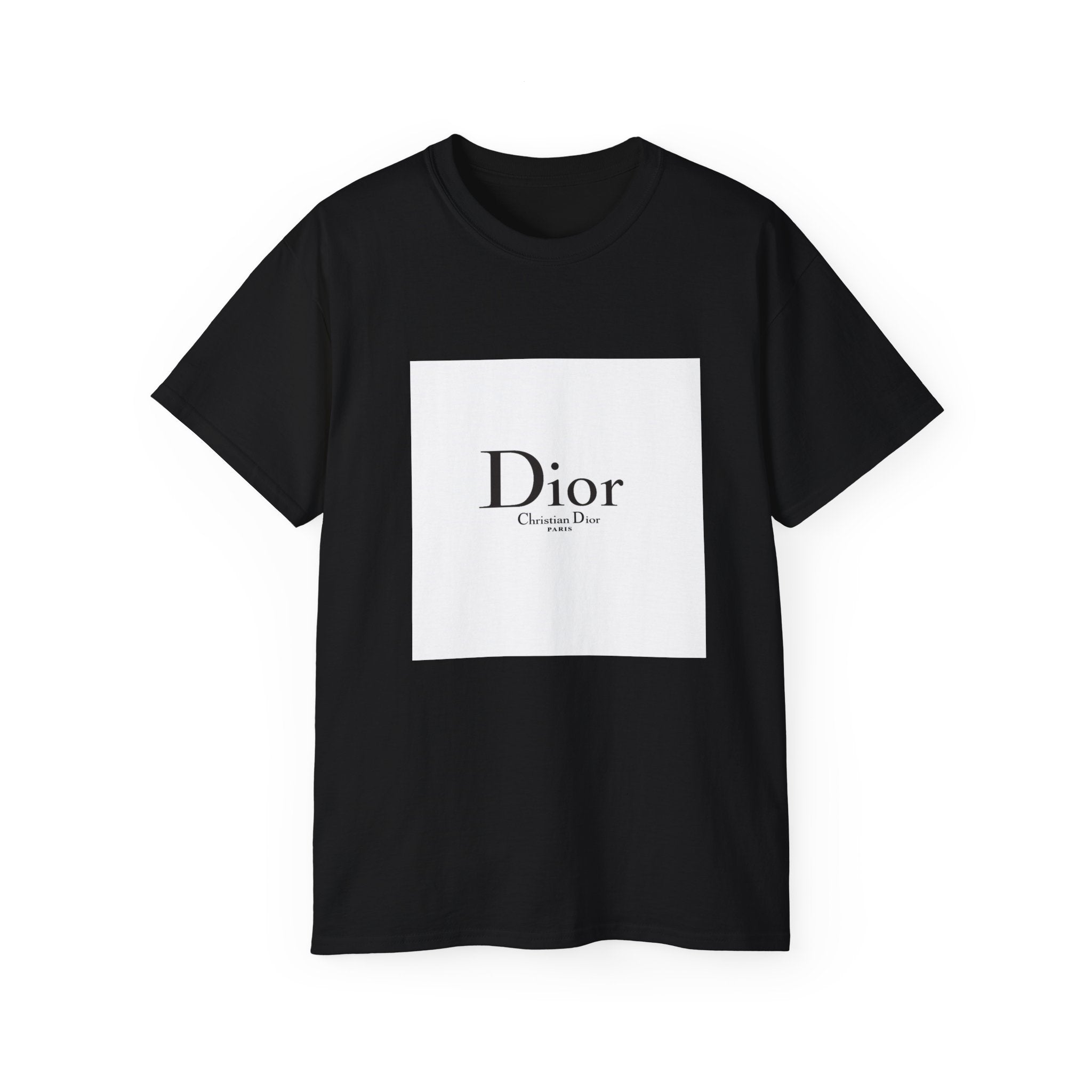 Chic Statement Tee - Dior Inspired Unisex Cotton T-Shirt, Everyday Casual Wear, Fashionable Gift, Stylish Layering Piece, Trendy Streetwear