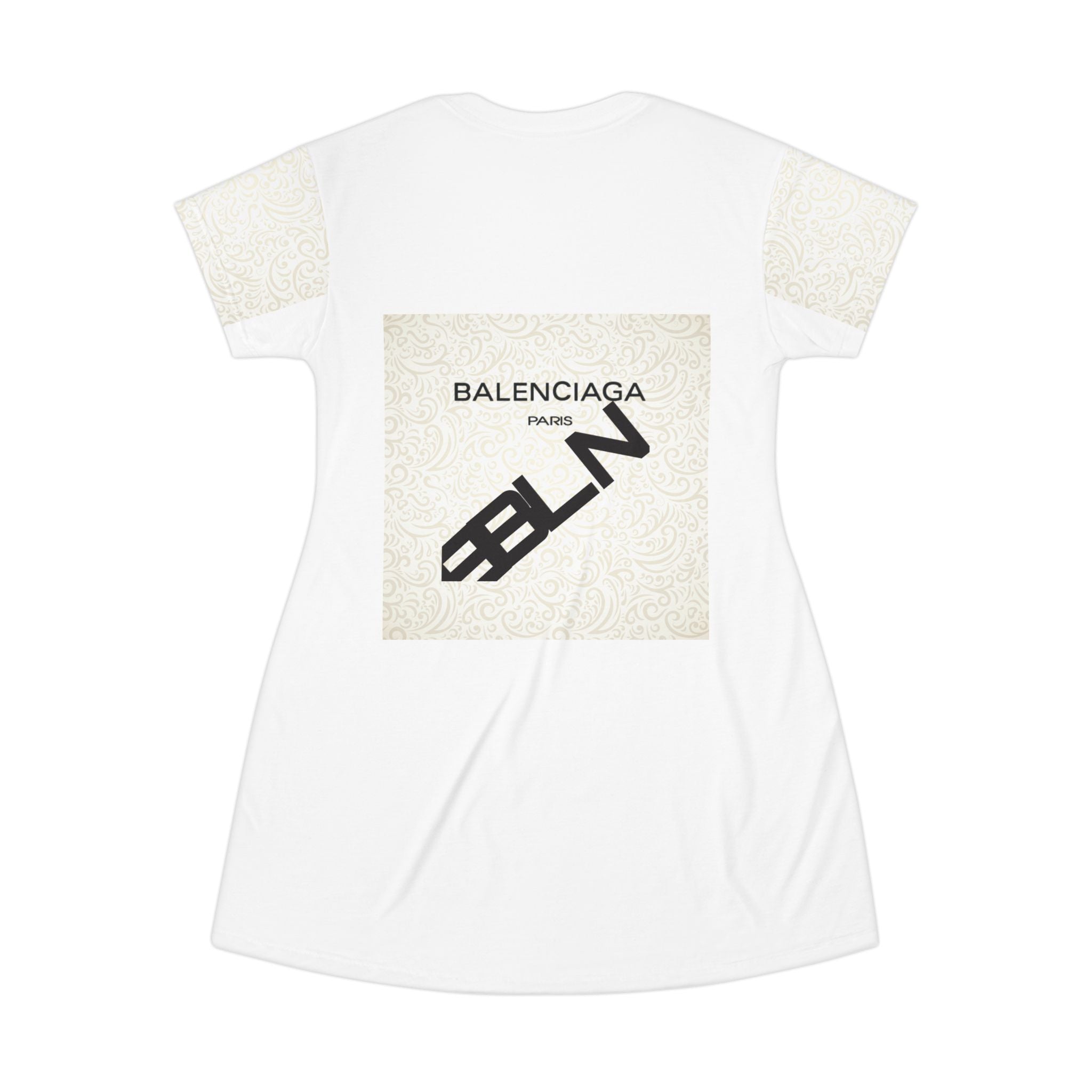 Chic Graphic T-Shirt Dress, Trendy Casual Wear, Fashionable Summer Dress, Street Style Outfit, Statement Apparel