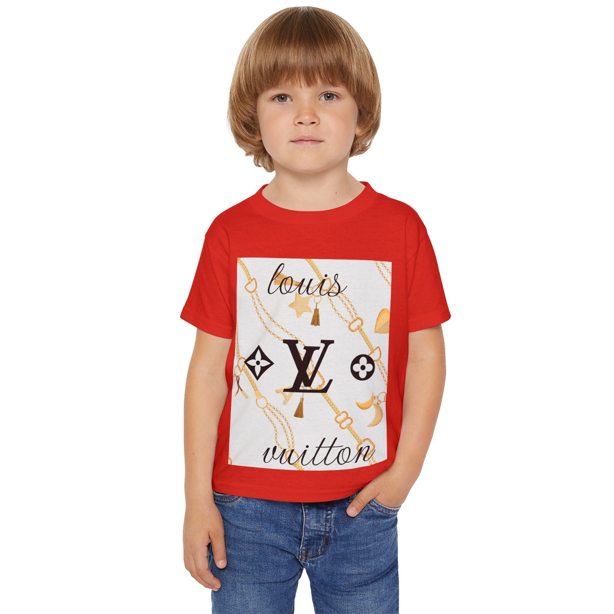 Designer Toddler T-Shirt - Louis Vuitton Inspired Fashion Tee, Kids Streetwear, Gift for Fashionable Toddlers, Designer Style Birthday [...]