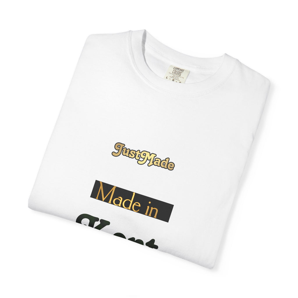 Kent Made Garment-Dyed T-shirt, Unique Gift, Casual Wear, Summer Style, Eco-Friendly Fashion, Handmade in Kent