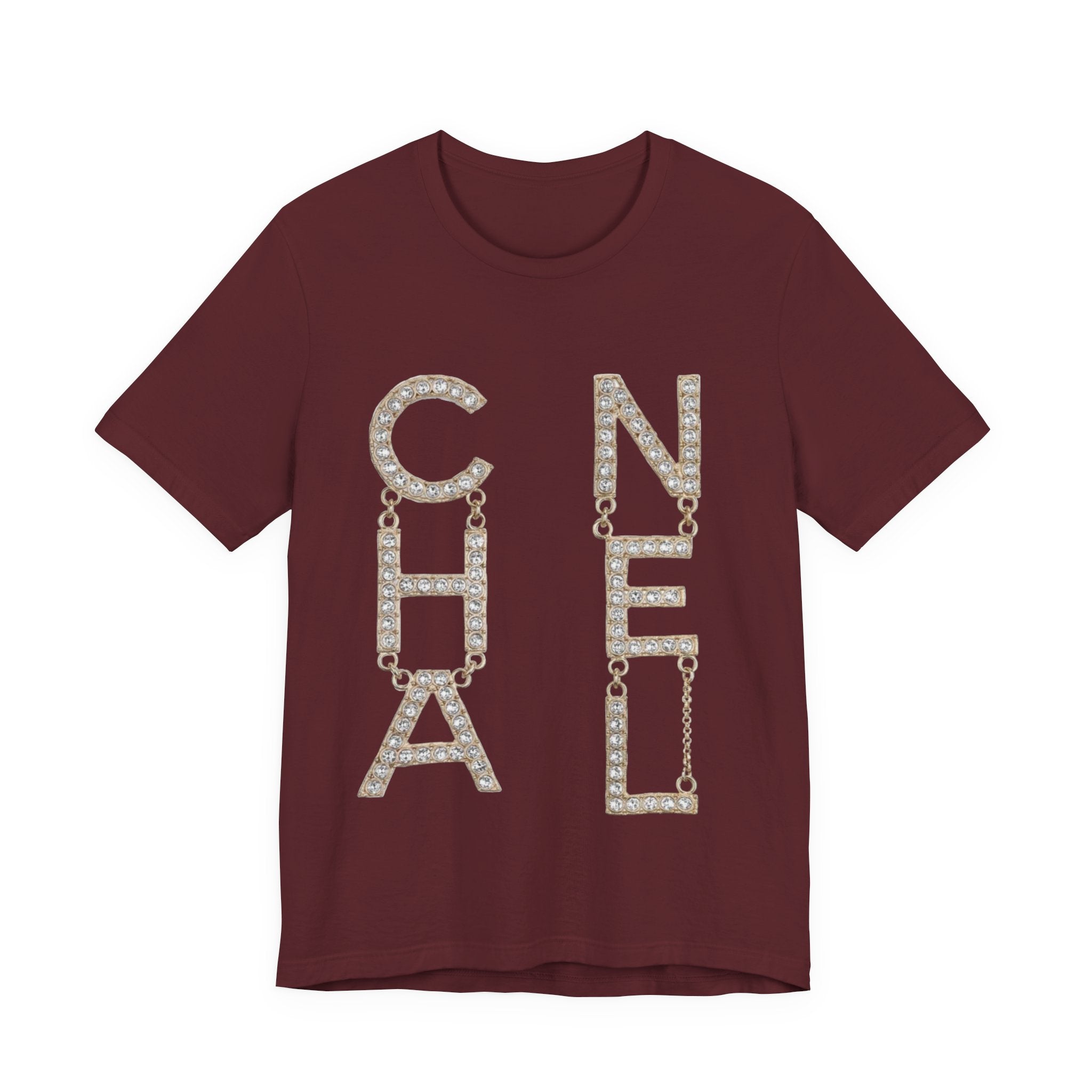 Chic Short Sleeve Tee with Designer-Inspired Text, Trendy Streetwear, Fashion Statement, Gift for Fashion Lovers, Casual Wear, [...]
