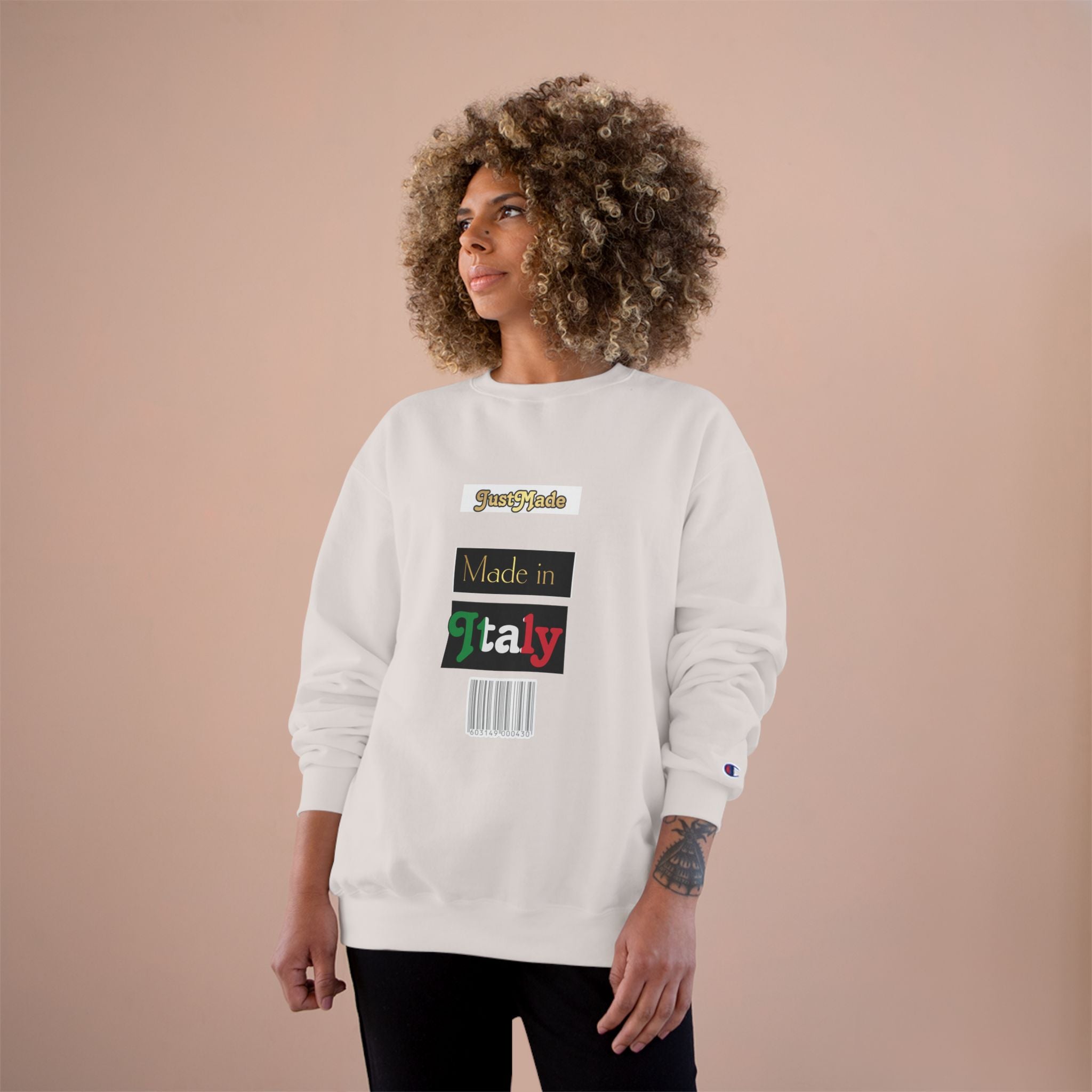 Champion Sweatshirt - Sporty Italian Pride, Made in Italy Gift, Casual Fashion, Cozy Layer, Perfect for All Seasons