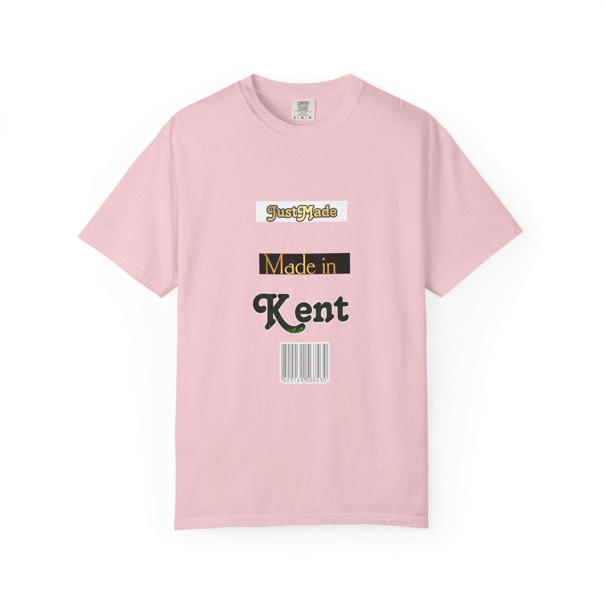 Kent Made Garment-Dyed T-shirt, Unique Gift, Casual Wear, Summer Style, Eco-Friendly Fashion, Handmade in Kent