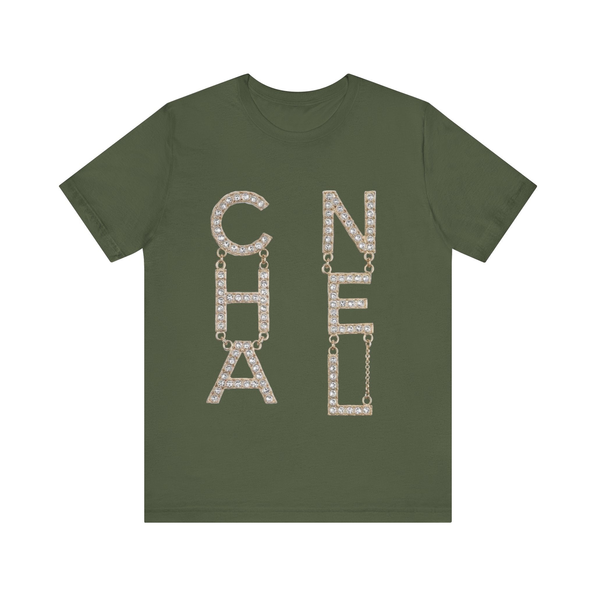 Chic Short Sleeve Tee with Designer-Inspired Text, Trendy Streetwear, Fashion Statement, Gift for Fashion Lovers, Casual Wear, [...]