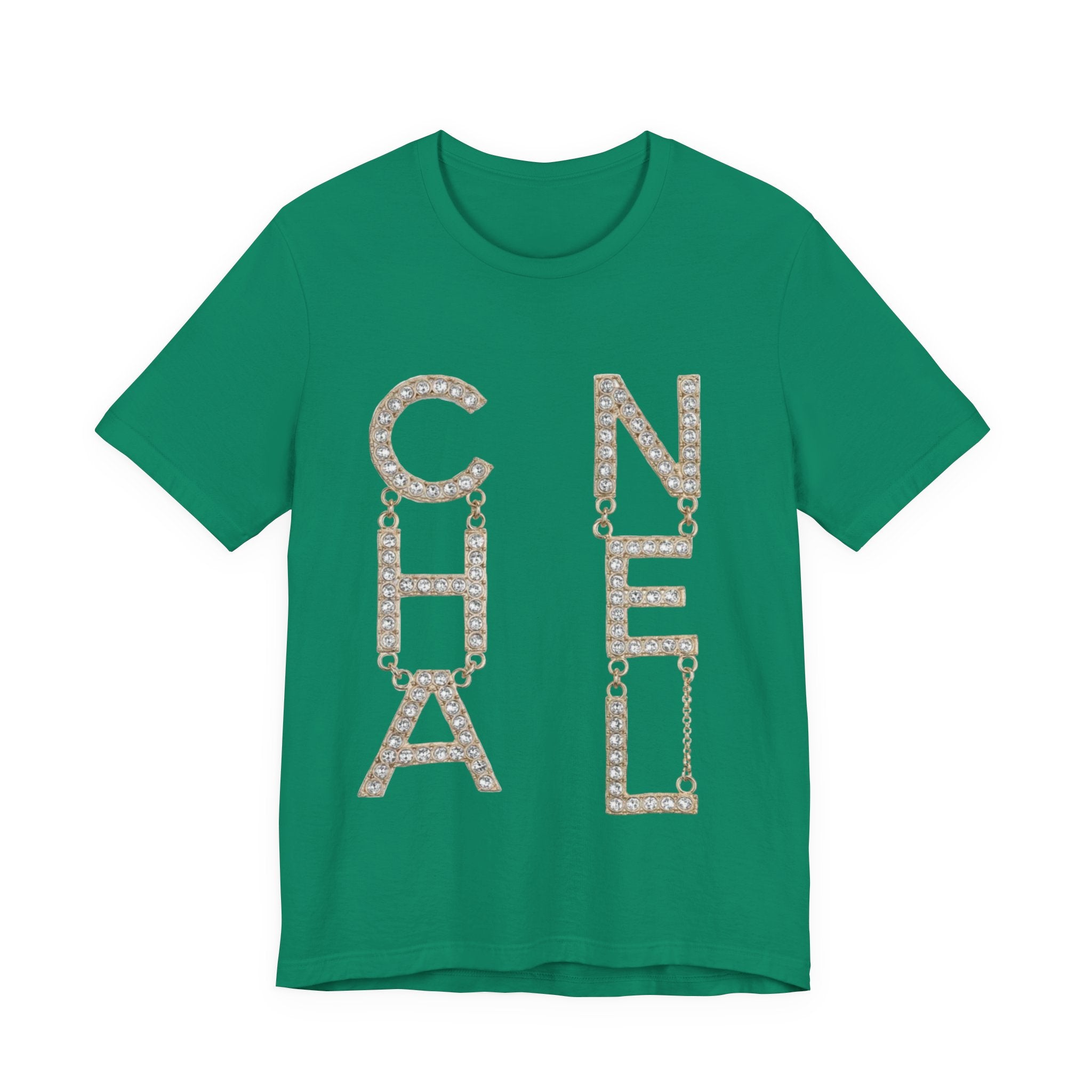 Chic Short Sleeve Tee with Designer-Inspired Text, Trendy Streetwear, Fashion Statement, Gift for Fashion Lovers, Casual Wear, [...]