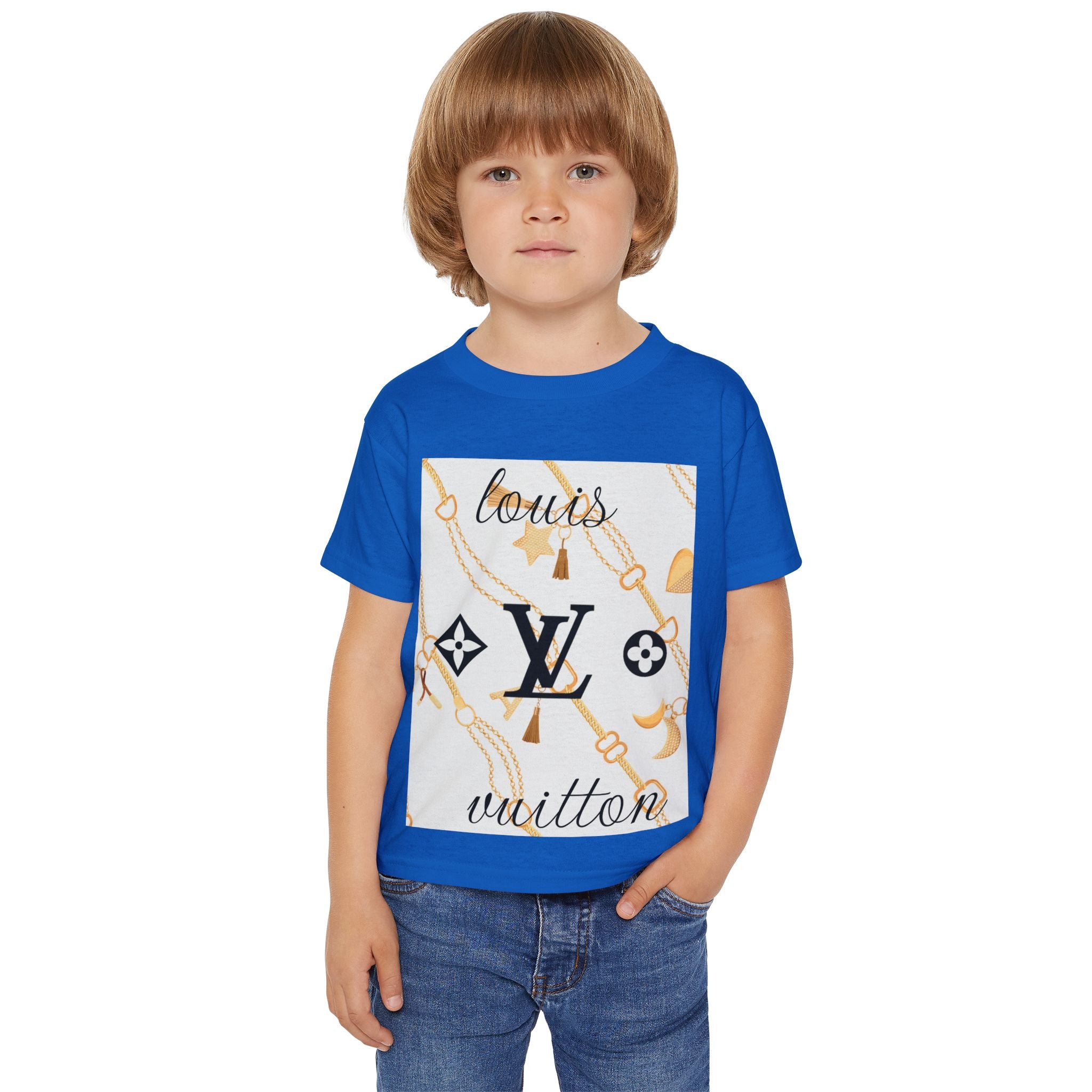 Designer Toddler T-Shirt - Louis Vuitton Inspired Fashion Tee, Kids Streetwear, Gift for Fashionable Toddlers, Designer Style Birthday [...]