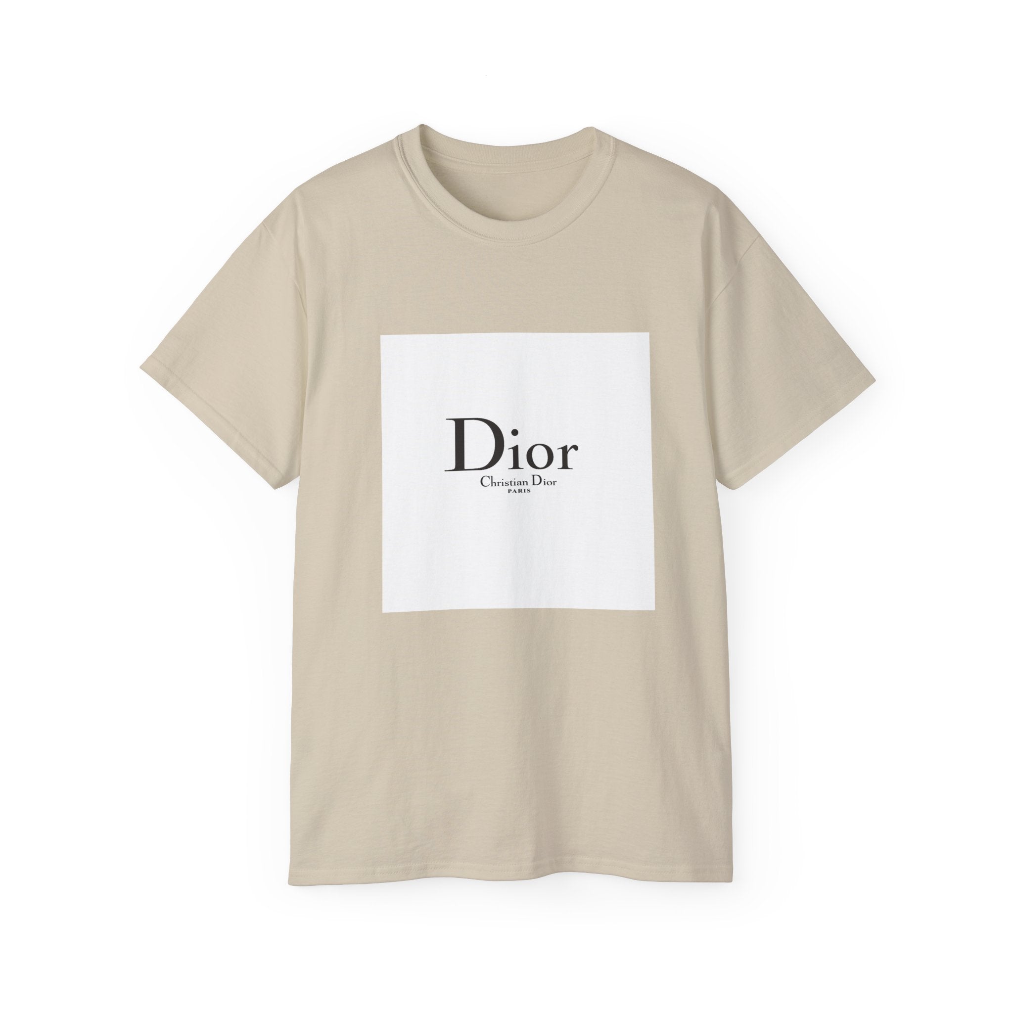 Chic Statement Tee - Dior Inspired Unisex Cotton T-Shirt, Everyday Casual Wear, Fashionable Gift, Stylish Layering Piece, Trendy Streetwear