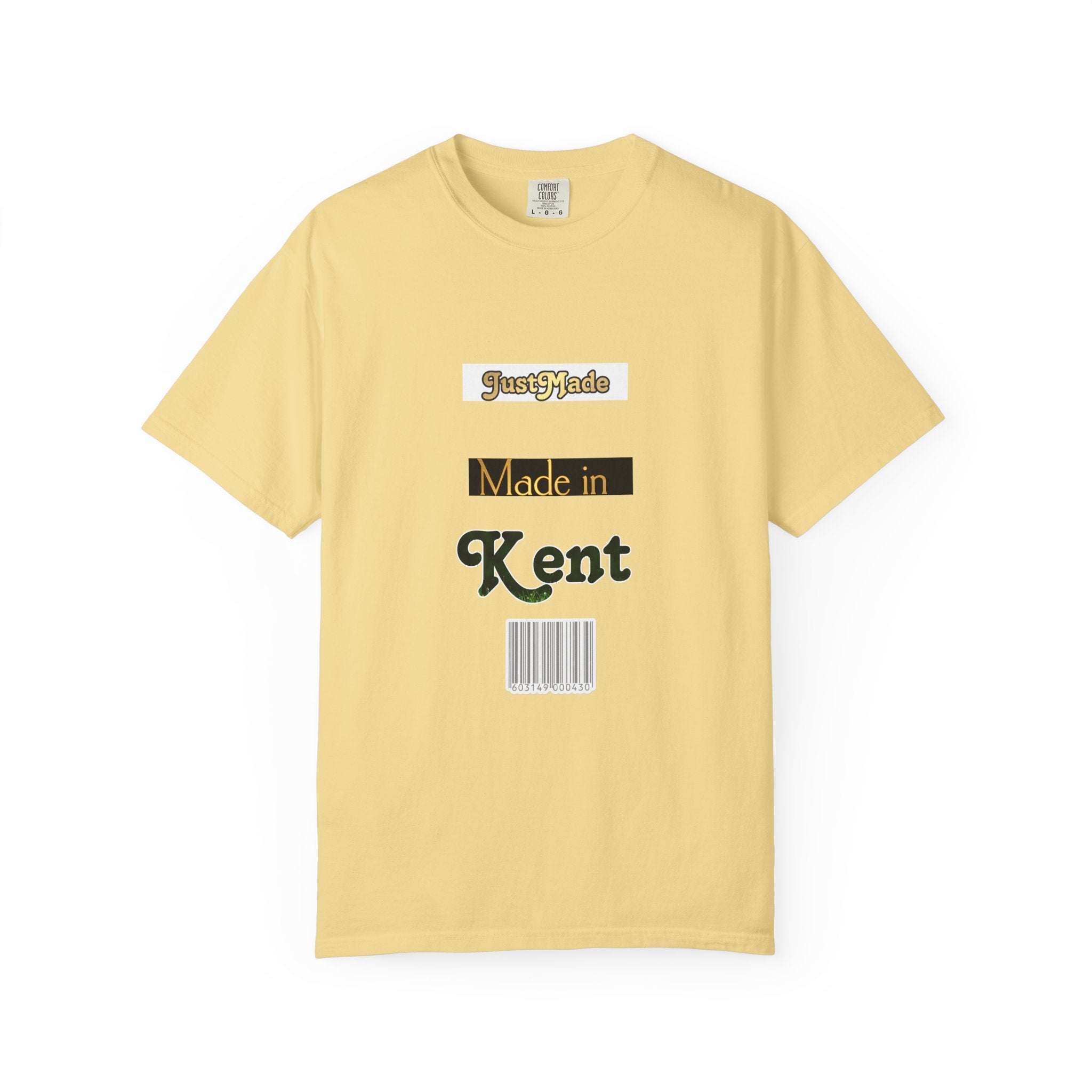 Kent Made Garment-Dyed T-shirt, Unique Gift, Casual Wear, Summer Style, Eco-Friendly Fashion, Handmade in Kent
