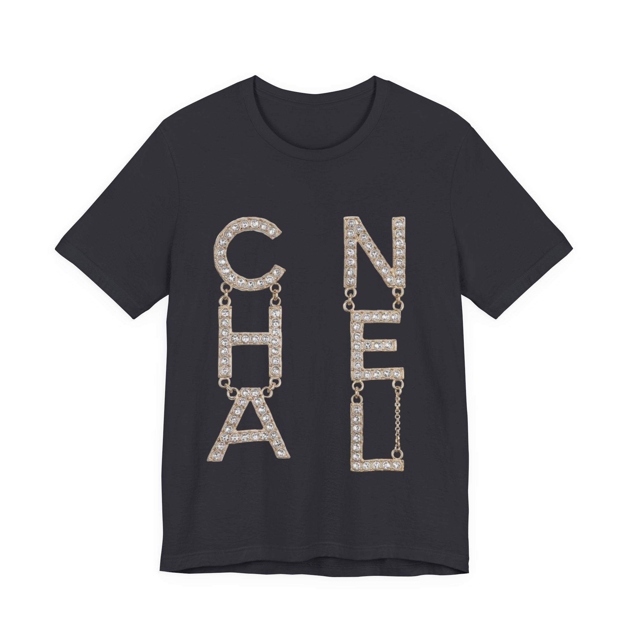 Chic Short Sleeve Tee with Designer-Inspired Text, Trendy Streetwear, Fashion Statement, Gift for Fashion Lovers, Casual Wear, [...]