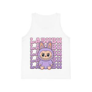 Cute Bunny Graphic Kid's Jersey Tank Top | Fun Summer Wear, Kids Casual Top, Birthday Gift, Easter Apparel, Playtime Outfit