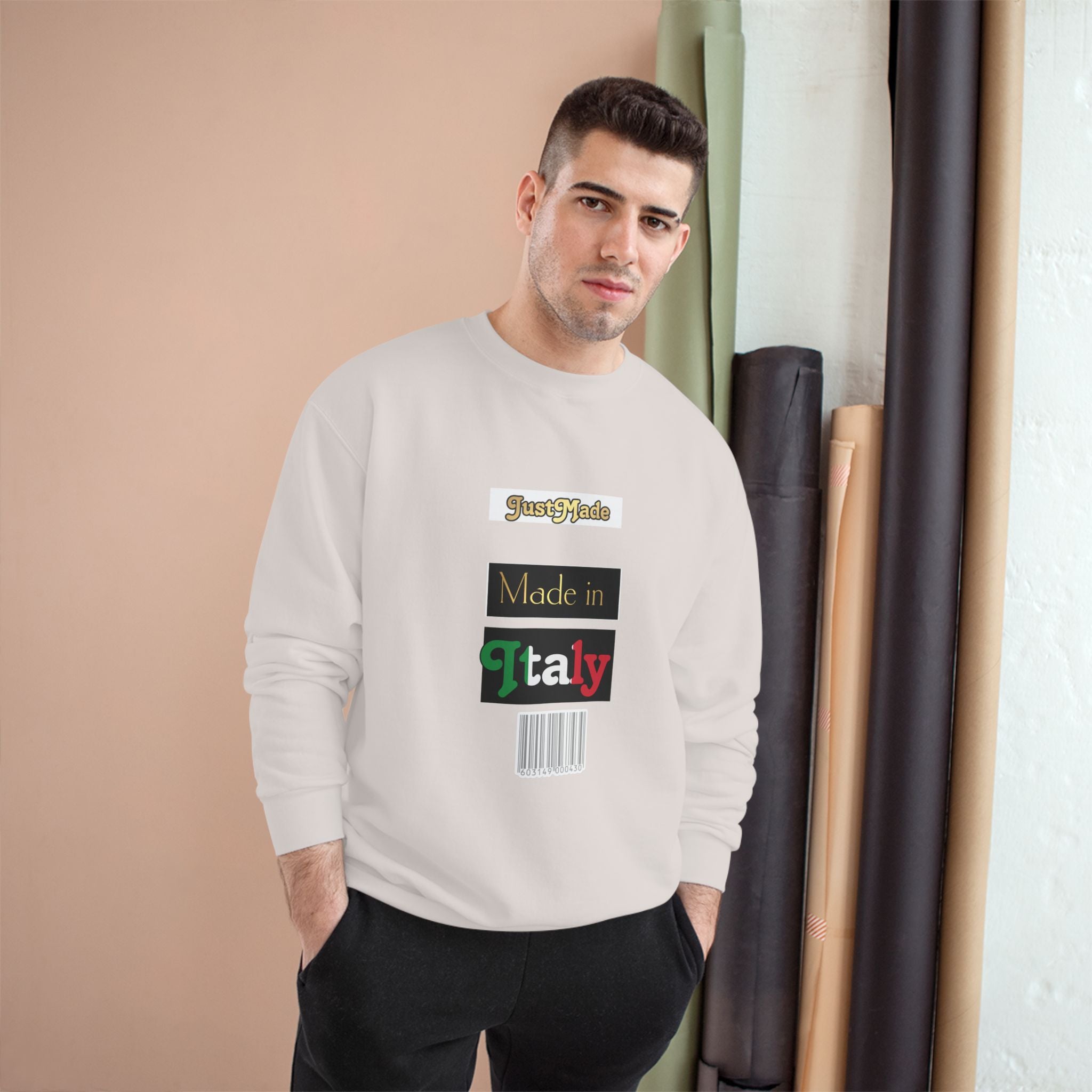 Champion Sweatshirt - Sporty Italian Pride, Made in Italy Gift, Casual Fashion, Cozy Layer, Perfect for All Seasons