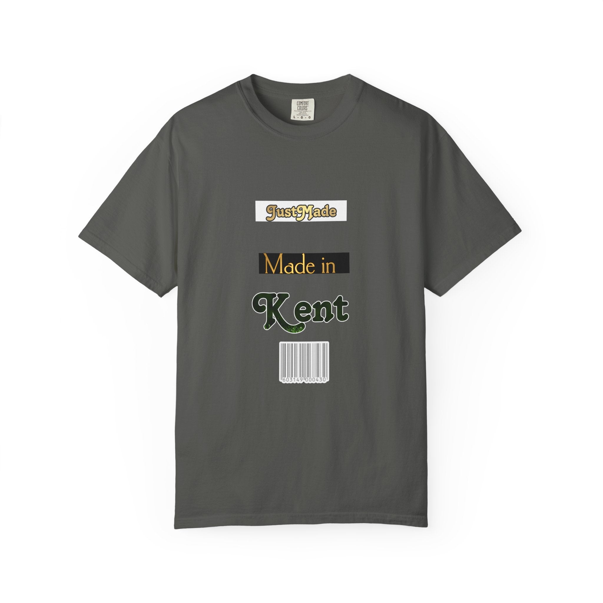 Kent Made Garment-Dyed T-shirt, Unique Gift, Casual Wear, Summer Style, Eco-Friendly Fashion, Handmade in Kent