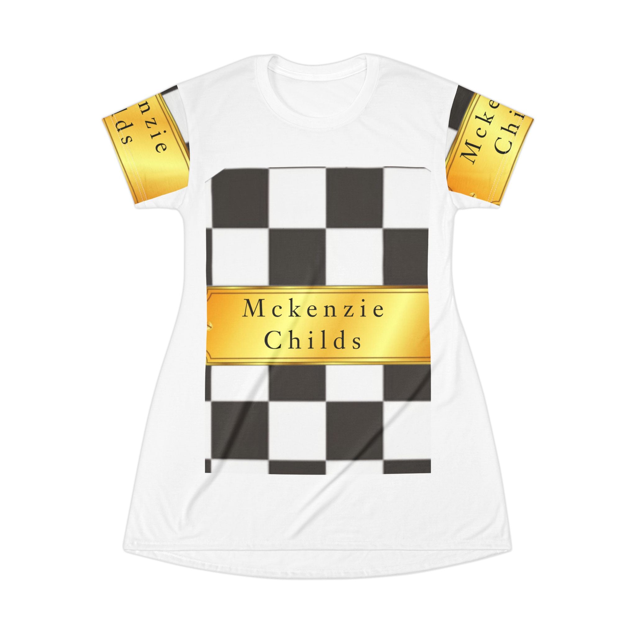 Chic Checkerboard T-Shirt Dress for Stylish Comfort, Casual Wear, Summer Fashion, Everyday Outfits, Unique Gift Idea
