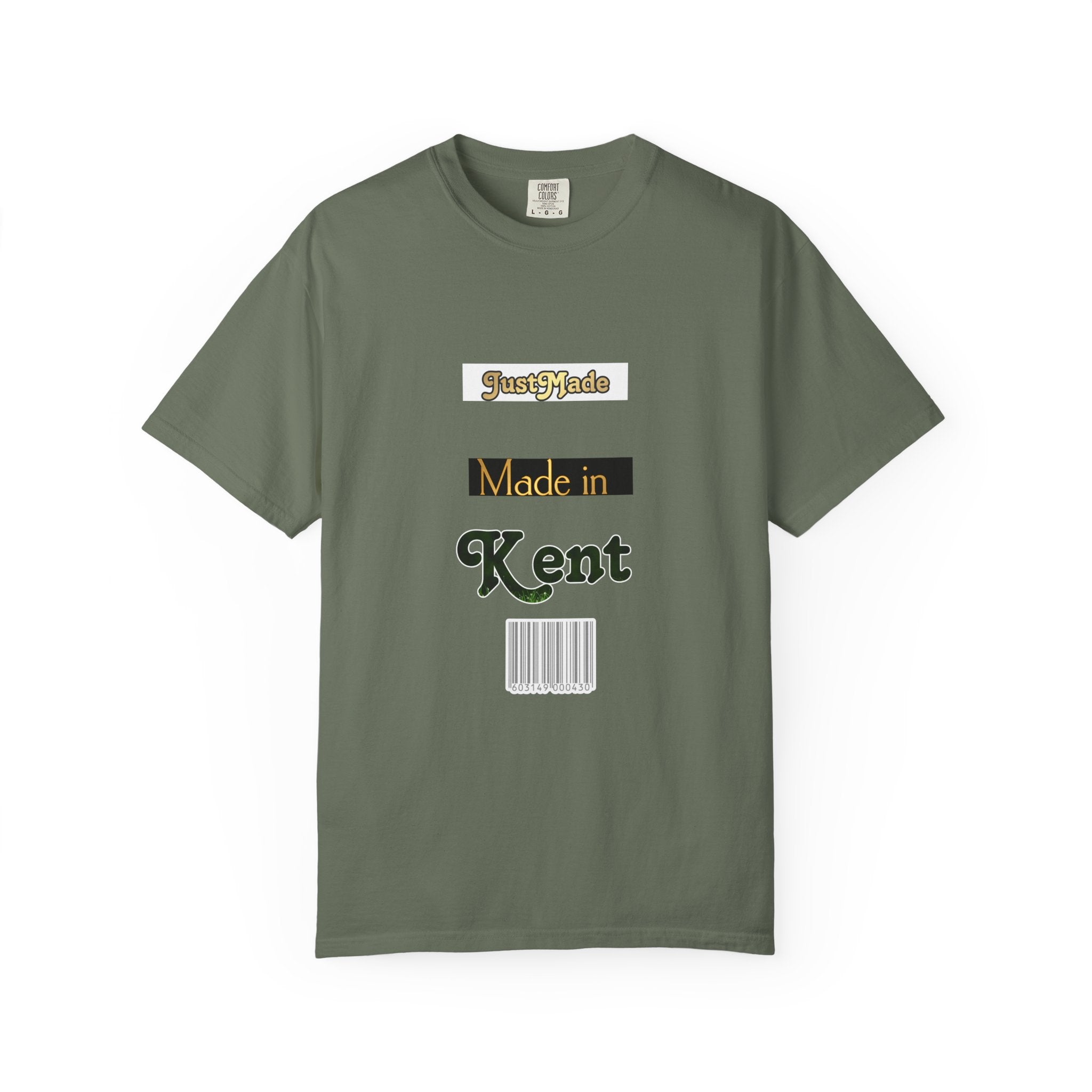 Kent Made Garment-Dyed T-shirt, Unique Gift, Casual Wear, Summer Style, Eco-Friendly Fashion, Handmade in Kent