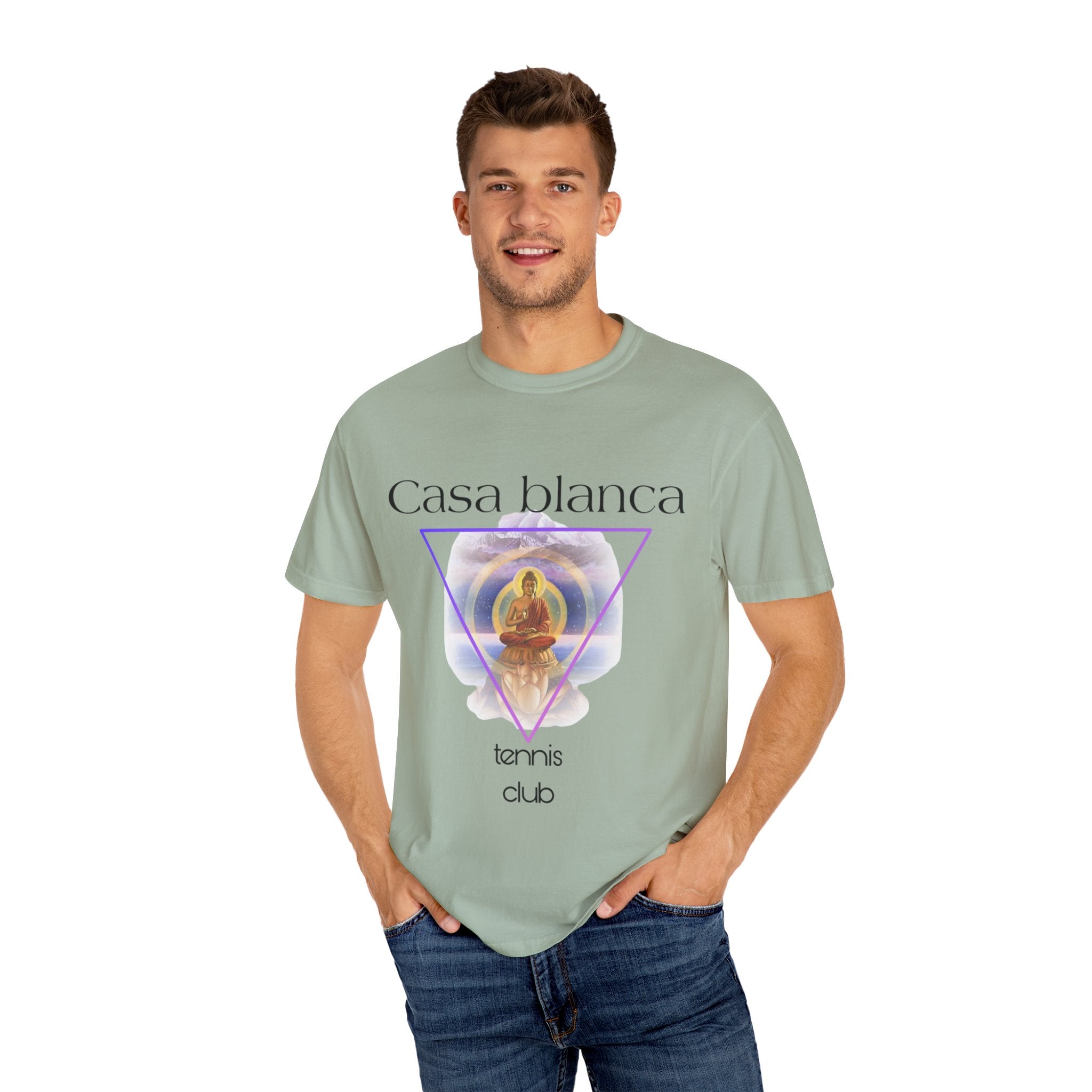Casa Blanca Tennis Club T-Shirt | Unisex, Garment-Dyed, Casual Wear, Summer Outfit, Tennis Enthusiast Gift, Sporty Style