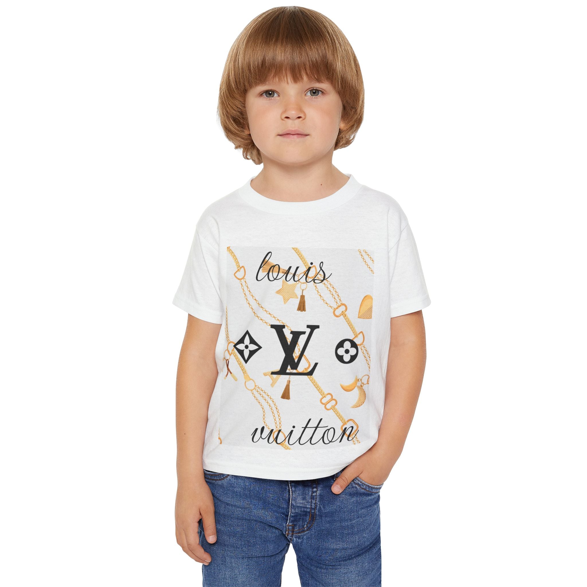 Designer Toddler T-Shirt - Louis Vuitton Inspired Fashion Tee, Kids Streetwear, Gift for Fashionable Toddlers, Designer Style Birthday [...]
