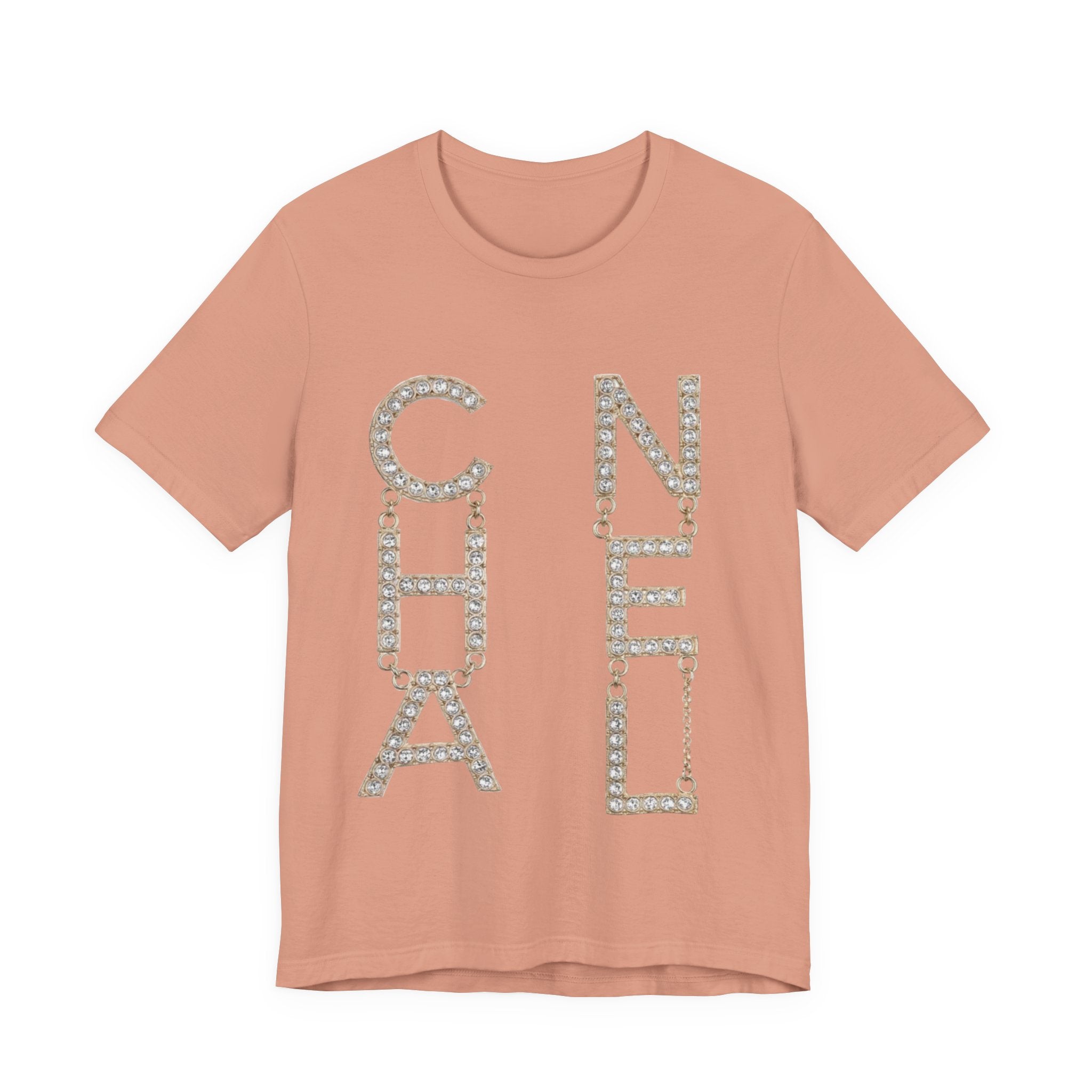 Chic Short Sleeve Tee with Designer-Inspired Text, Trendy Streetwear, Fashion Statement, Gift for Fashion Lovers, Casual Wear, [...]