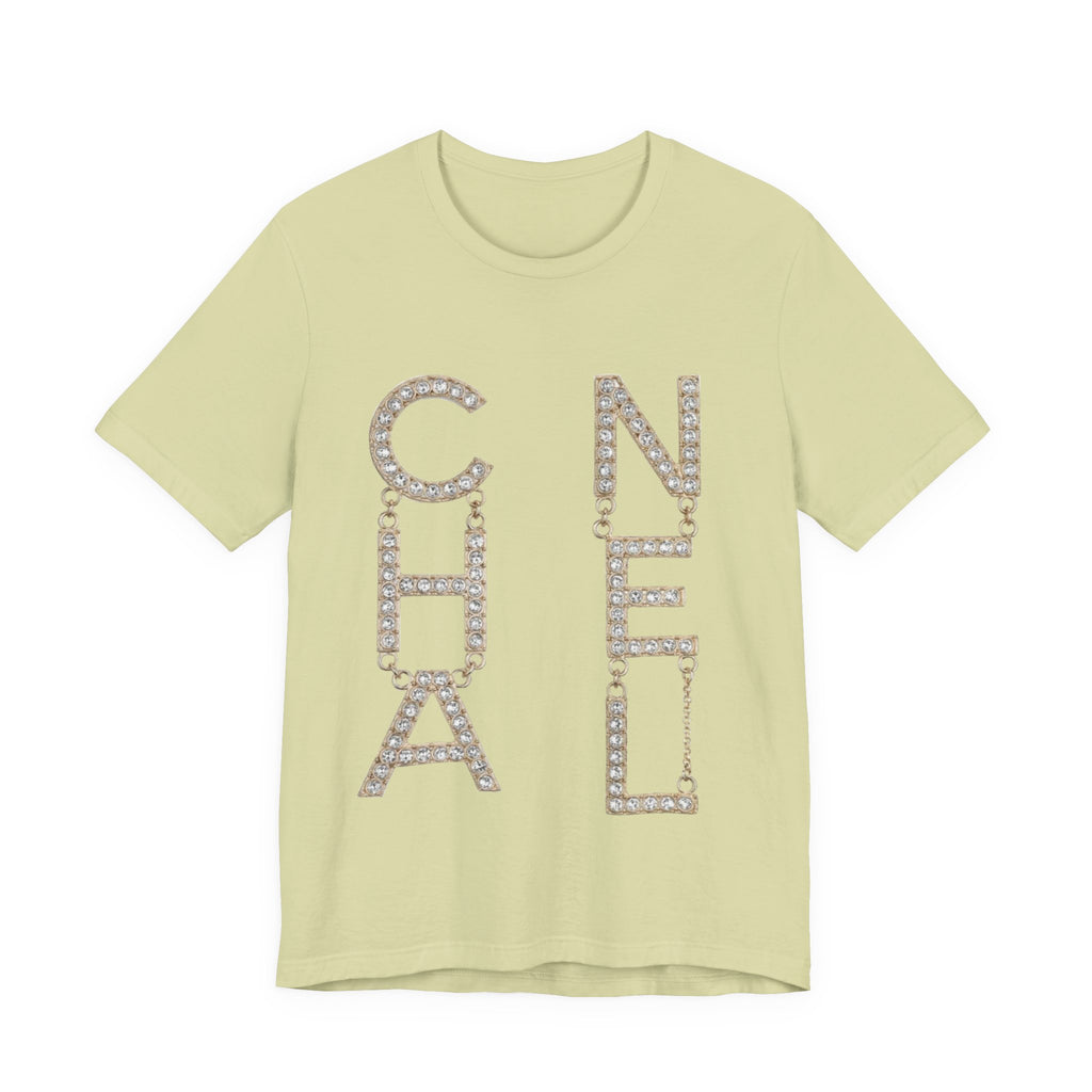 Chic Short Sleeve Tee with Designer-Inspired Text, Trendy Streetwear, Fashion Statement, Gift for Fashion Lovers, Casual Wear, [...]