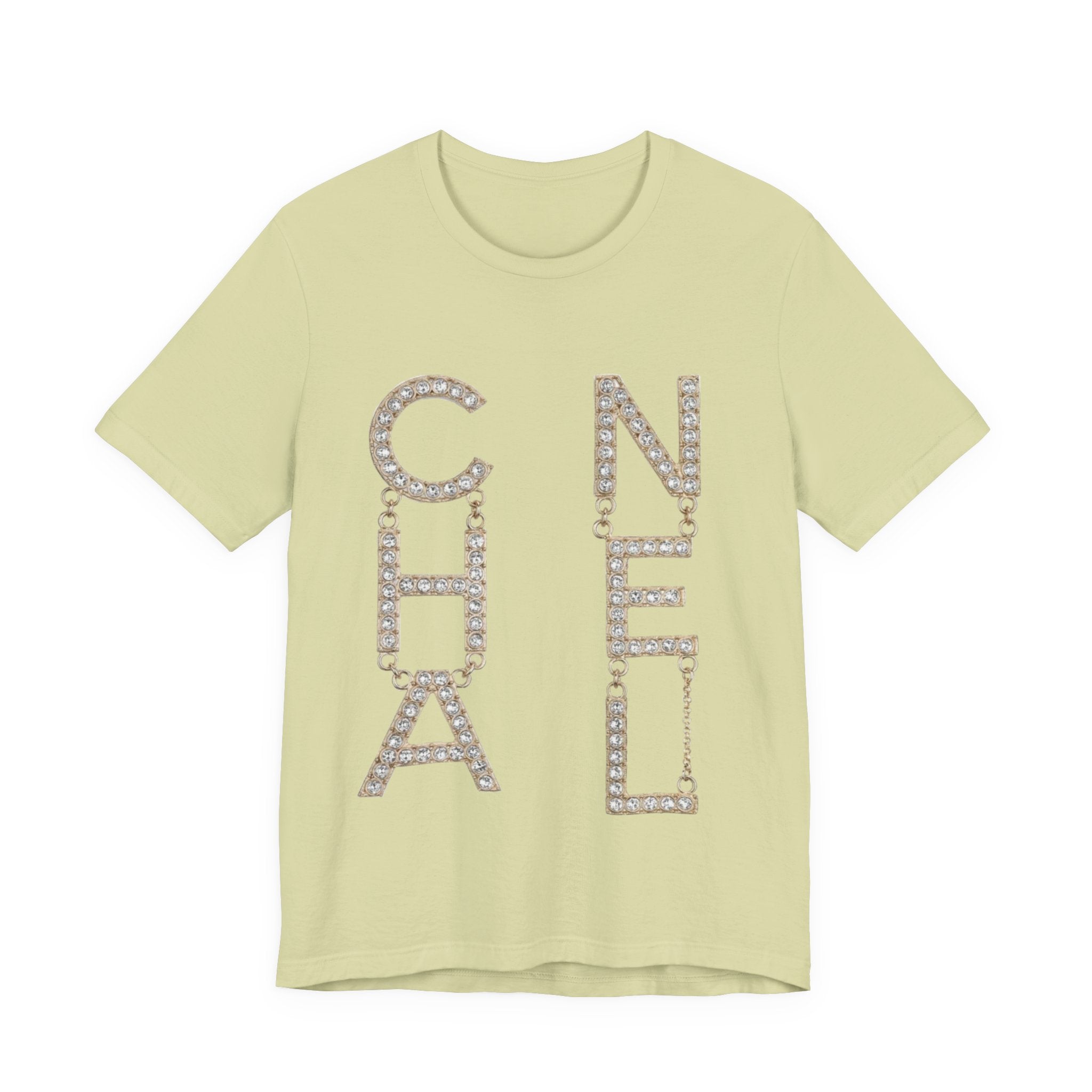 Chic Short Sleeve Tee with Designer-Inspired Text, Trendy Streetwear, Fashion Statement, Gift for Fashion Lovers, Casual Wear, [...]