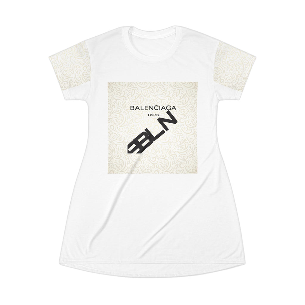 Chic Graphic T-Shirt Dress, Trendy Casual Wear, Fashionable Summer Dress, Street Style Outfit, Statement Apparel