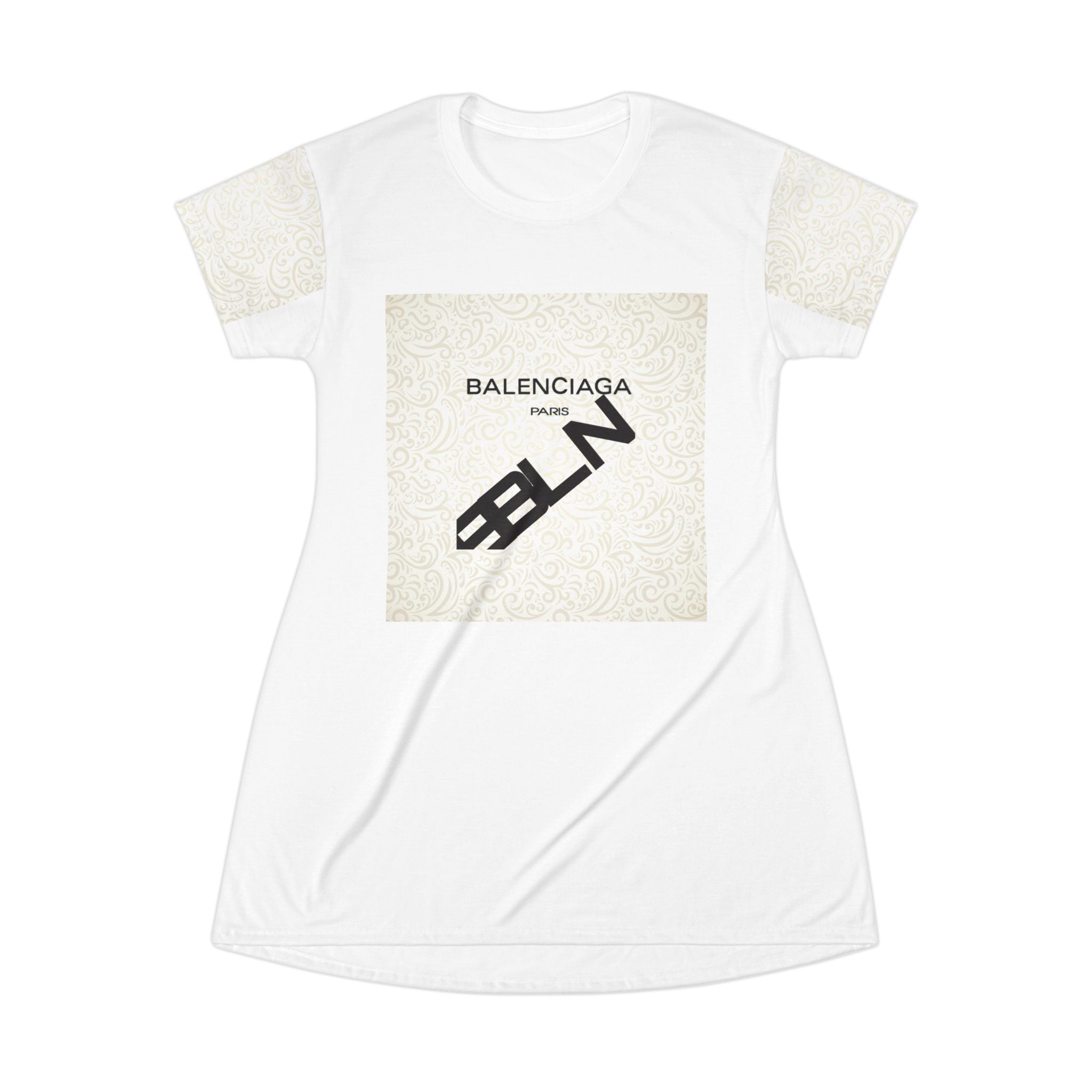 Chic Graphic T-Shirt Dress, Trendy Casual Wear, Fashionable Summer Dress, Street Style Outfit, Statement Apparel
