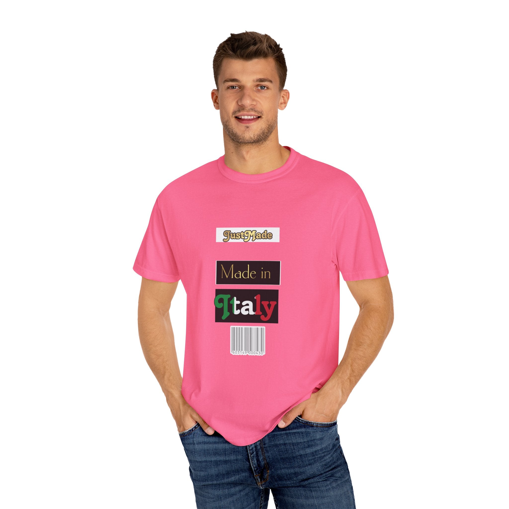 Italian-Inspired Unisex T-Shirt, Just Made Design, Perfect for Travel, Gifts, Casual Wear, Unique Fashion Statement