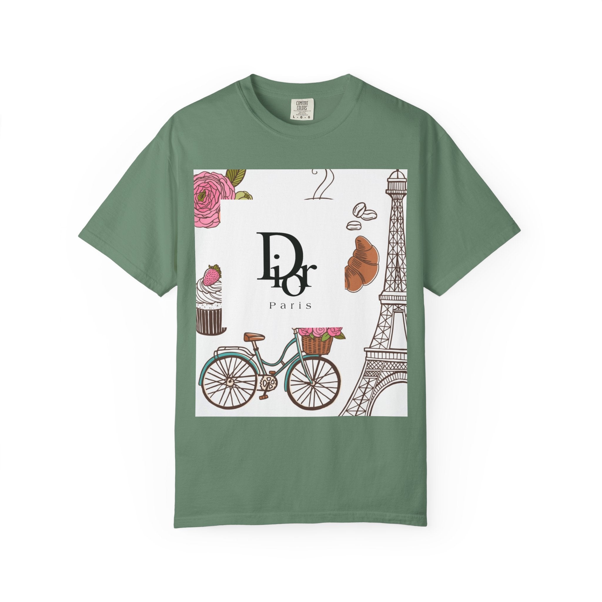 Parisian Chic Garment-Dyed T-Shirt with Bicycle and Eiffel Tower Design, Unisex Tee for Travel Lovers, Perfect Gift for Birthdays, [...]