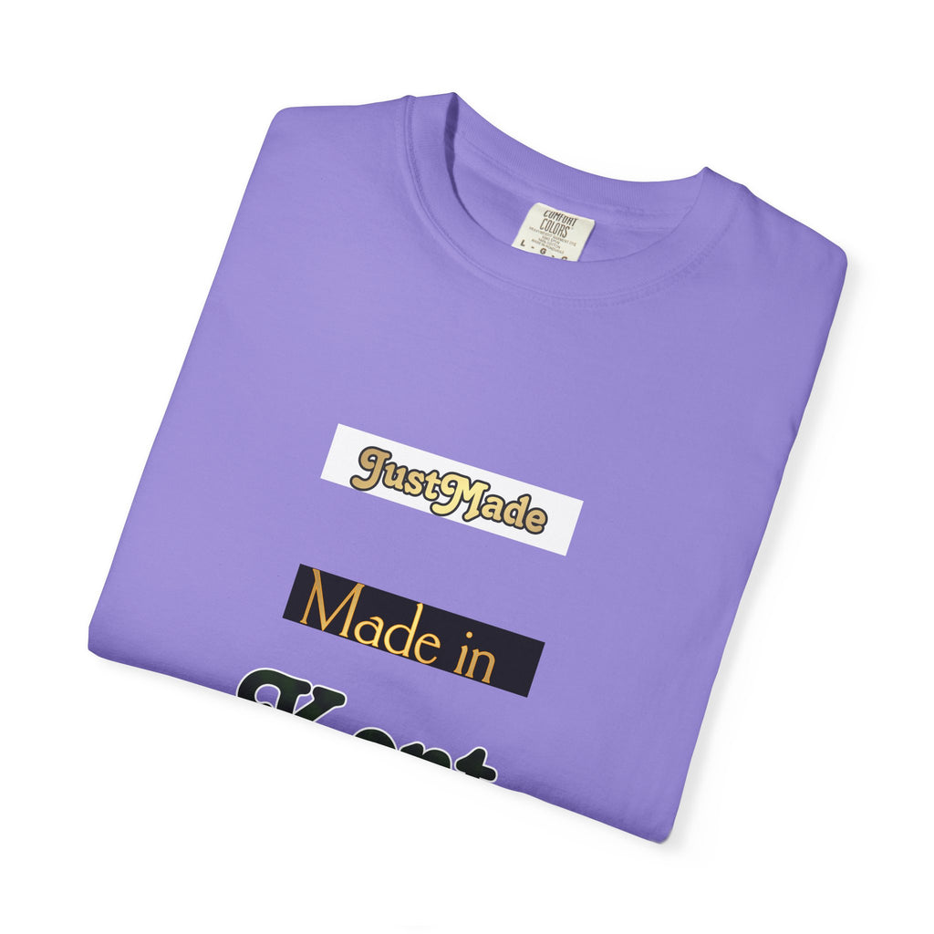 Kent Made Garment-Dyed T-shirt, Unique Gift, Casual Wear, Summer Style, Eco-Friendly Fashion, Handmade in Kent