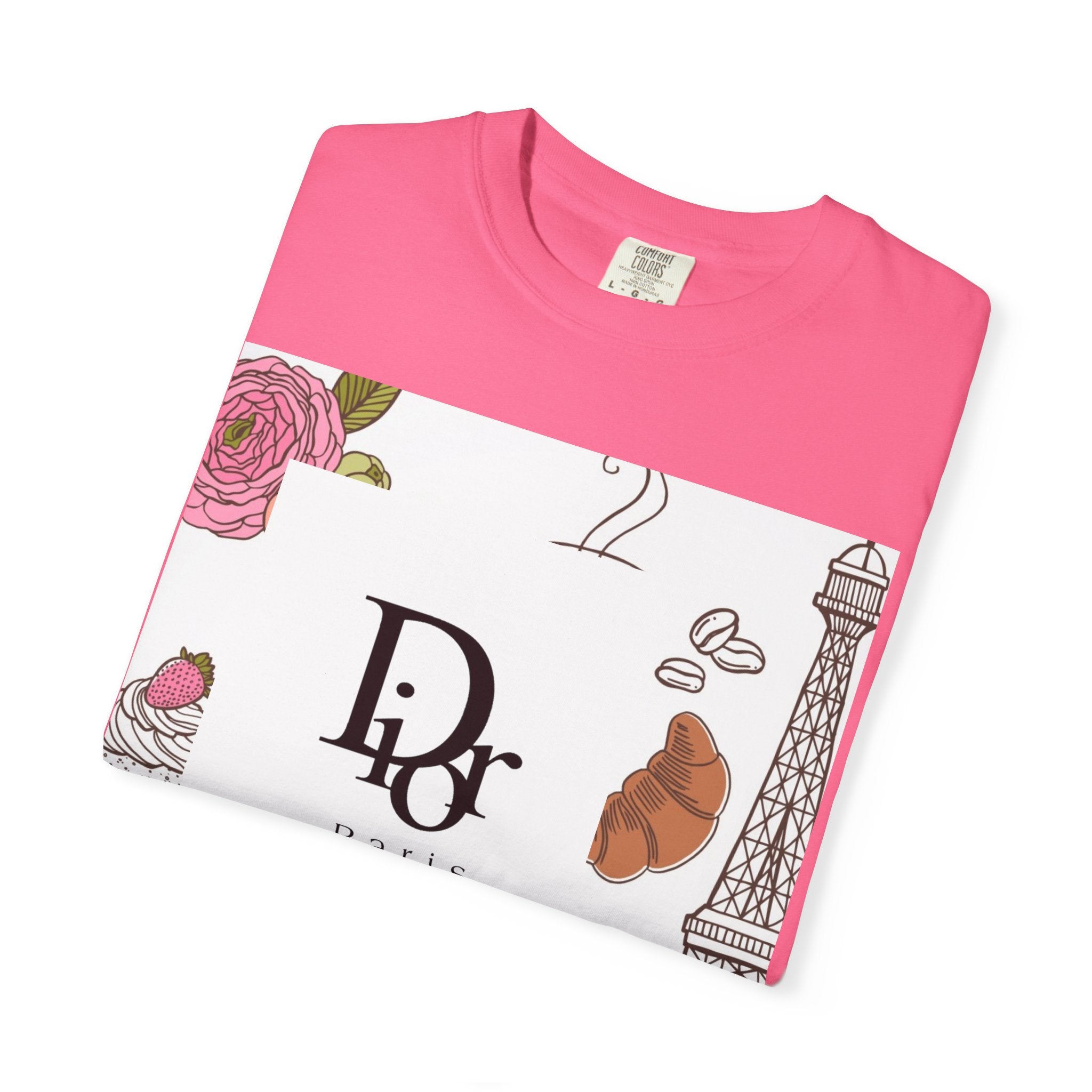 Parisian Chic Garment-Dyed T-Shirt with Bicycle and Eiffel Tower Design, Unisex Tee for Travel Lovers, Perfect Gift for Birthdays, [...]