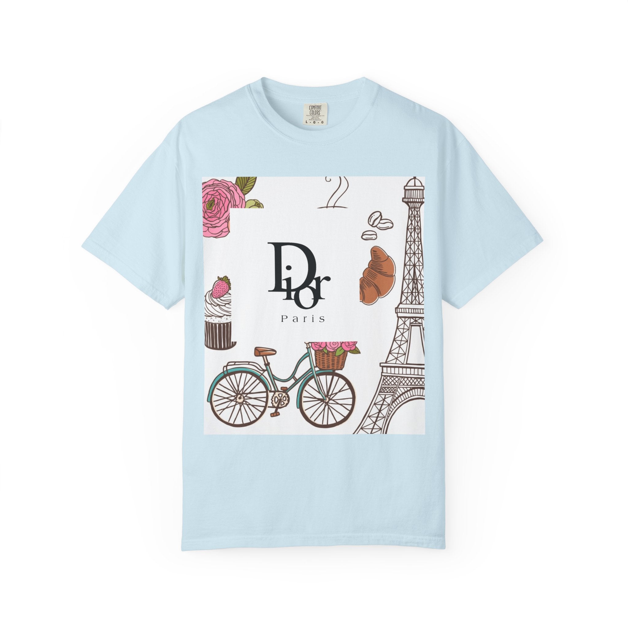 Parisian Chic Garment-Dyed T-Shirt with Bicycle and Eiffel Tower Design, Unisex Tee for Travel Lovers, Perfect Gift for Birthdays, [...]