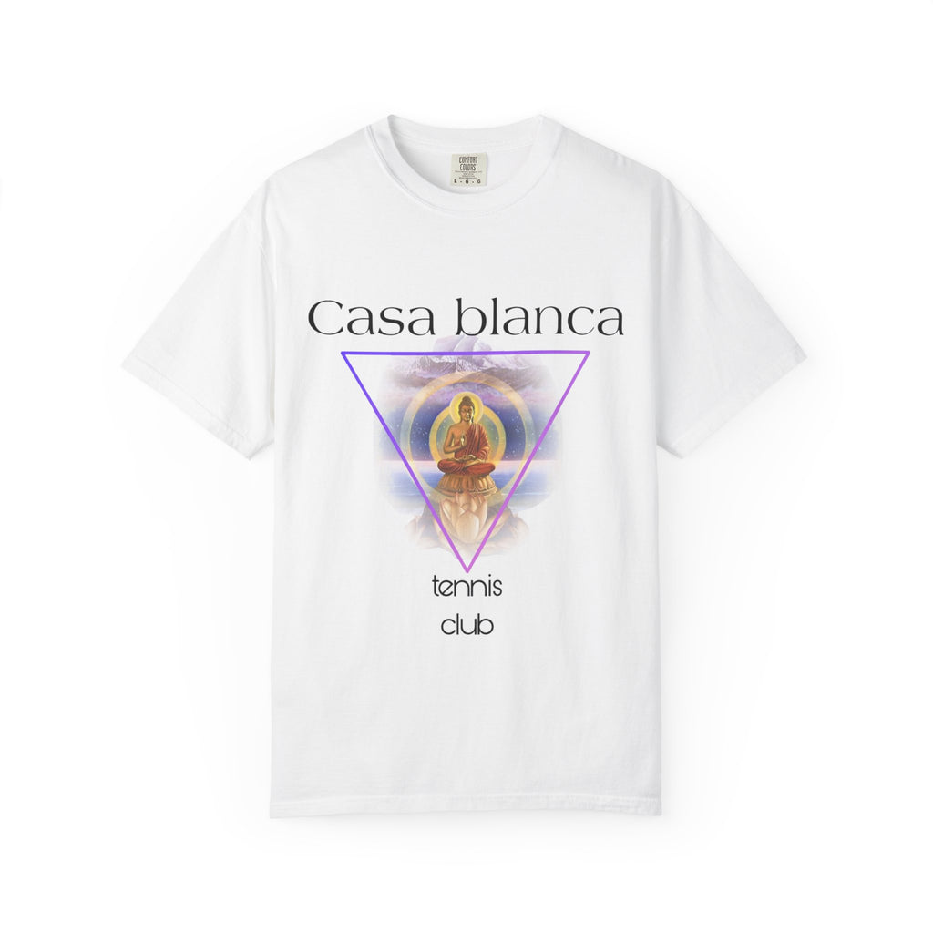 Casa Blanca Tennis Club T-Shirt | Unisex, Garment-Dyed, Casual Wear, Summer Outfit, Tennis Enthusiast Gift, Sporty Style