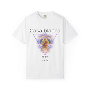 Casa Blanca Tennis Club T-Shirt | Unisex, Garment-Dyed, Casual Wear, Summer Outfit, Tennis Enthusiast Gift, Sporty Style