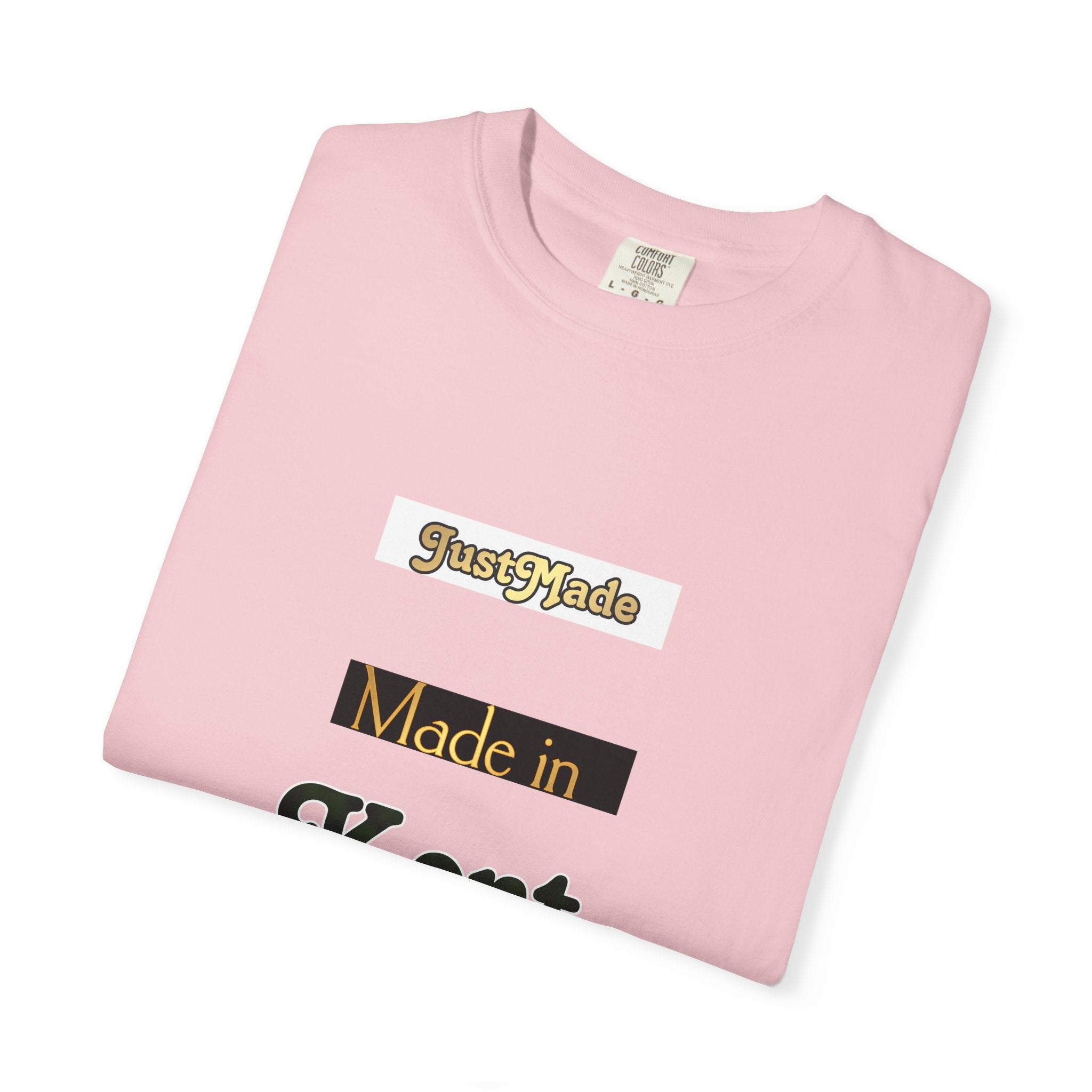Kent Made Garment-Dyed T-shirt, Unique Gift, Casual Wear, Summer Style, Eco-Friendly Fashion, Handmade in Kent