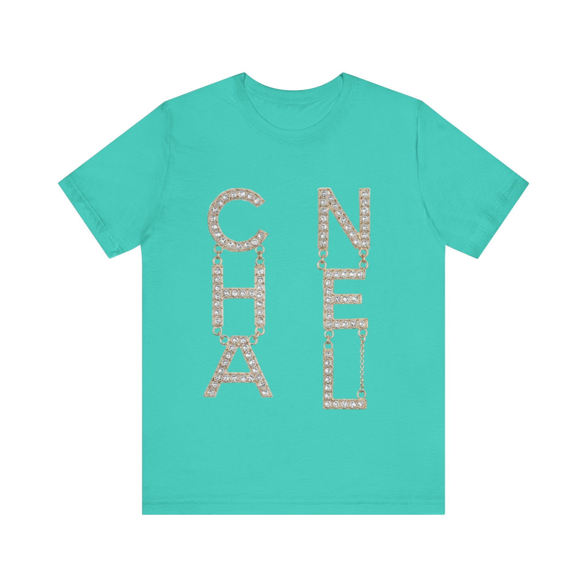 Chic Short Sleeve Tee with Designer-Inspired Text, Trendy Streetwear, Fashion Statement, Gift for Fashion Lovers, Casual Wear, [...]