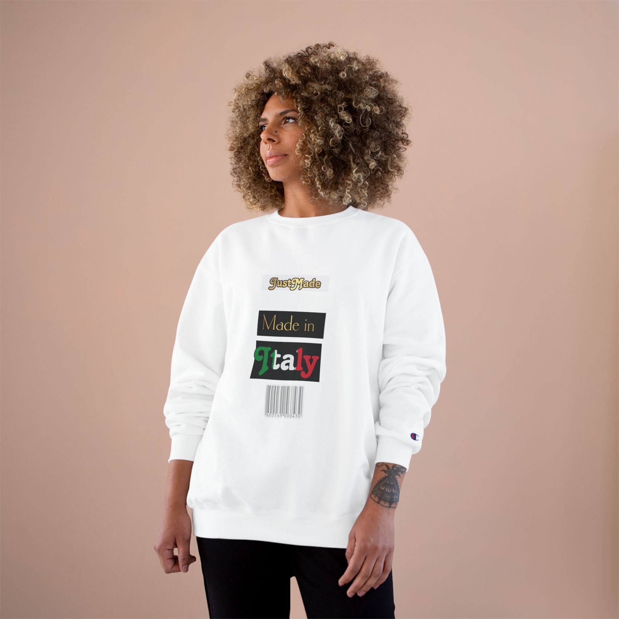Champion Sweatshirt - Sporty Italian Pride, Made in Italy Gift, Casual Fashion, Cozy Layer, Perfect for All Seasons