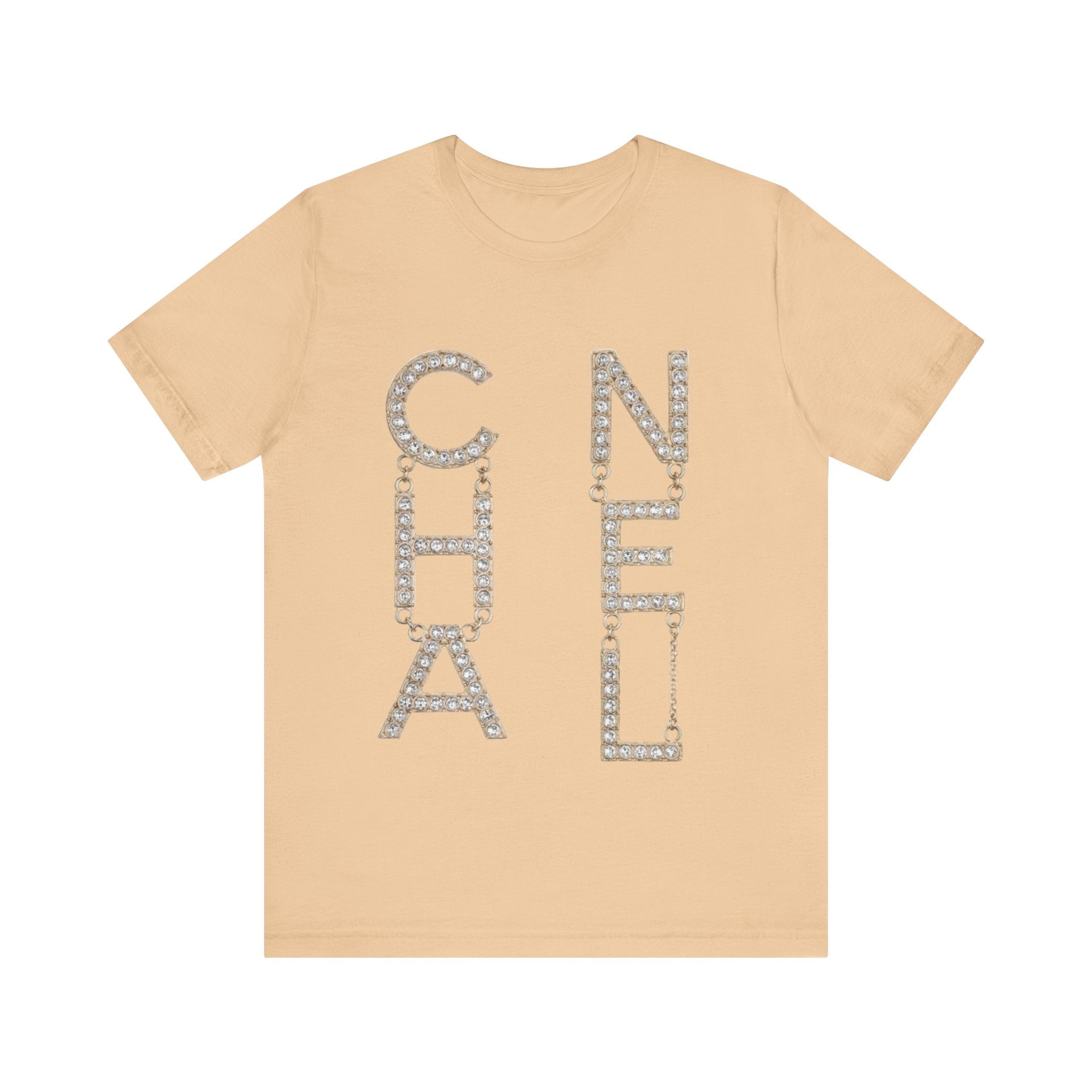 Chic Short Sleeve Tee with Designer-Inspired Text, Trendy Streetwear, Fashion Statement, Gift for Fashion Lovers, Casual Wear, [...]
