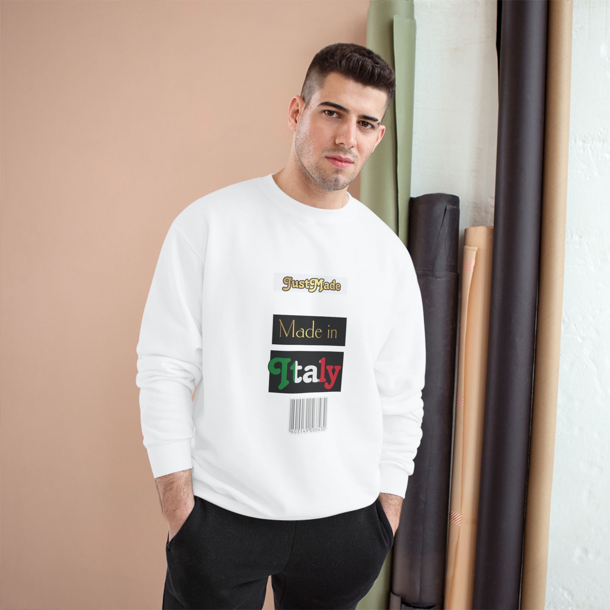 Champion Sweatshirt - Sporty Italian Pride, Made in Italy Gift, Casual Fashion, Cozy Layer, Perfect for All Seasons