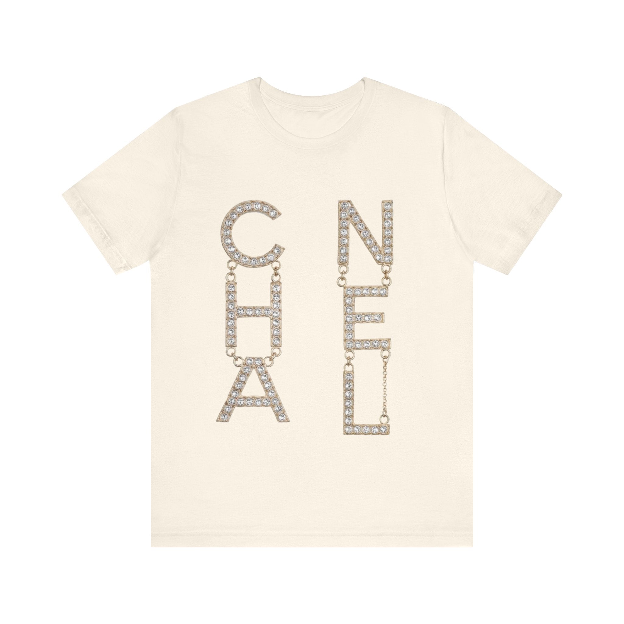 Chic Short Sleeve Tee with Designer-Inspired Text, Trendy Streetwear, Fashion Statement, Gift for Fashion Lovers, Casual Wear, [...]