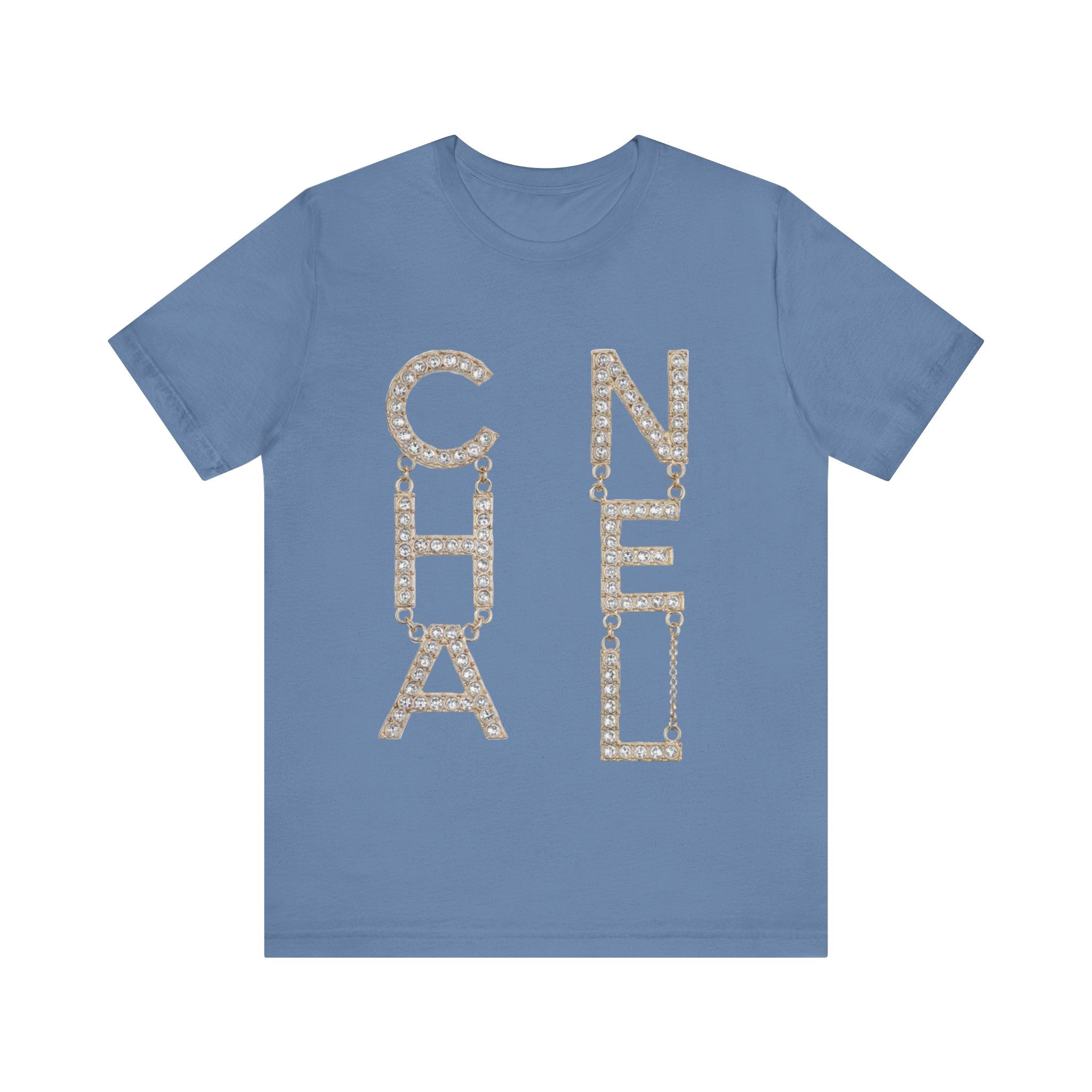 Chic Short Sleeve Tee with Designer-Inspired Text, Trendy Streetwear, Fashion Statement, Gift for Fashion Lovers, Casual Wear, [...]