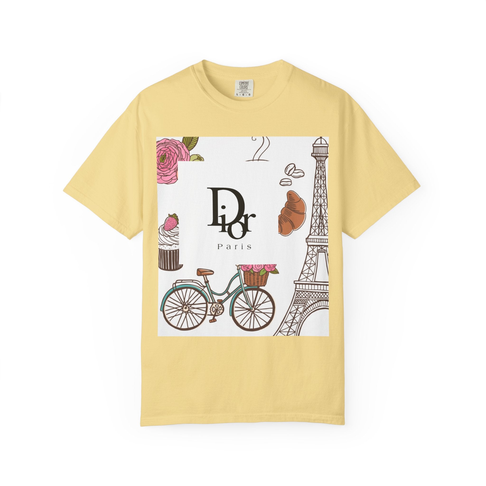 Parisian Chic Garment-Dyed T-Shirt with Bicycle and Eiffel Tower Design, Unisex Tee for Travel Lovers, Perfect Gift for Birthdays, [...]