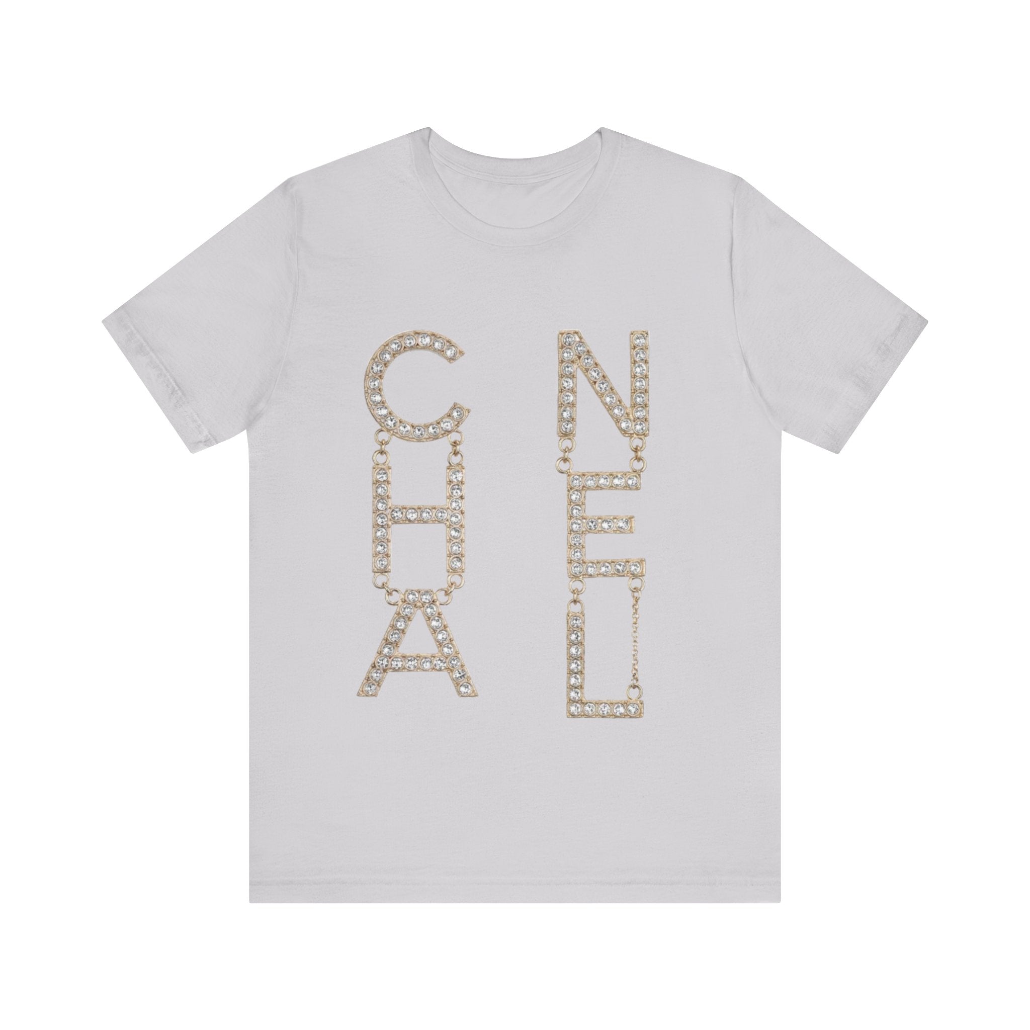 Chic Short Sleeve Tee with Designer-Inspired Text, Trendy Streetwear, Fashion Statement, Gift for Fashion Lovers, Casual Wear, [...]