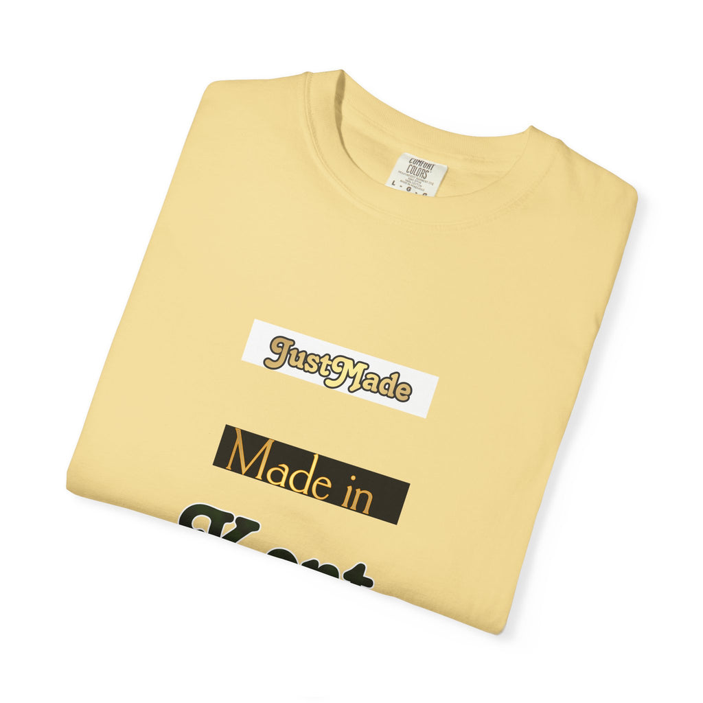Kent Made Garment-Dyed T-shirt, Unique Gift, Casual Wear, Summer Style, Eco-Friendly Fashion, Handmade in Kent