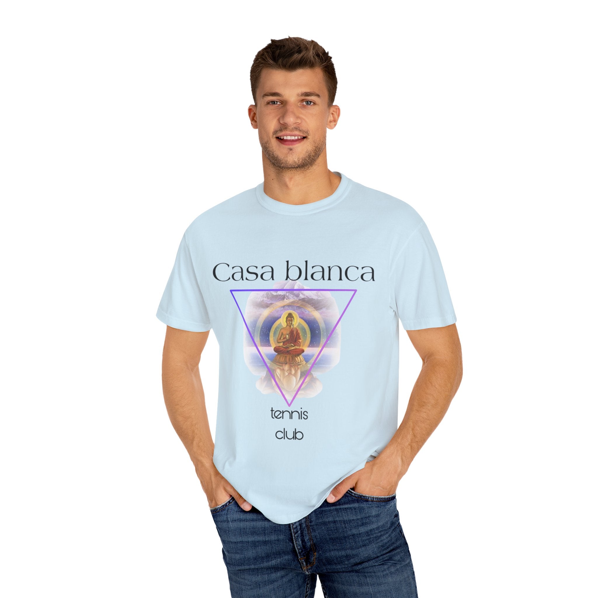 Casa Blanca Tennis Club T-Shirt | Unisex, Garment-Dyed, Casual Wear, Summer Outfit, Tennis Enthusiast Gift, Sporty Style