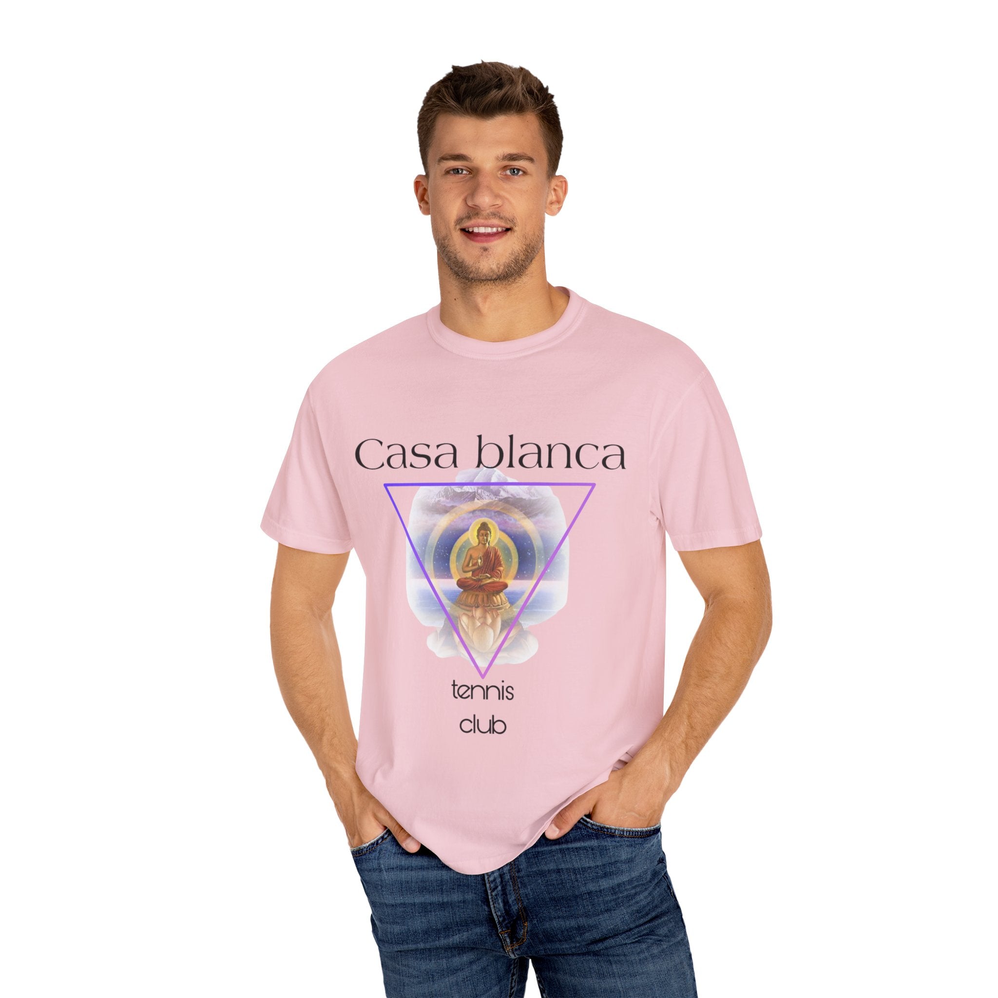 Casa Blanca Tennis Club T-Shirt | Unisex, Garment-Dyed, Casual Wear, Summer Outfit, Tennis Enthusiast Gift, Sporty Style