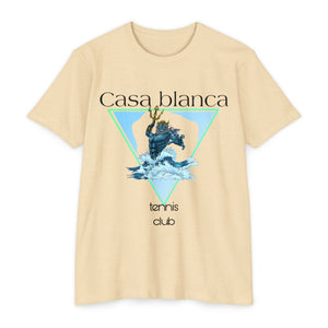 Casa Blanca Tennis Club Graphic T-Shirt | Vintage Style Tee, Casual Summer Wear, Gift for Tennis Lovers, Beach Day Essential