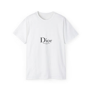Chic Statement Tee - Dior Inspired Unisex Cotton T-Shirt, Everyday Casual Wear, Fashionable Gift, Stylish Layering Piece, Trendy Streetwear
